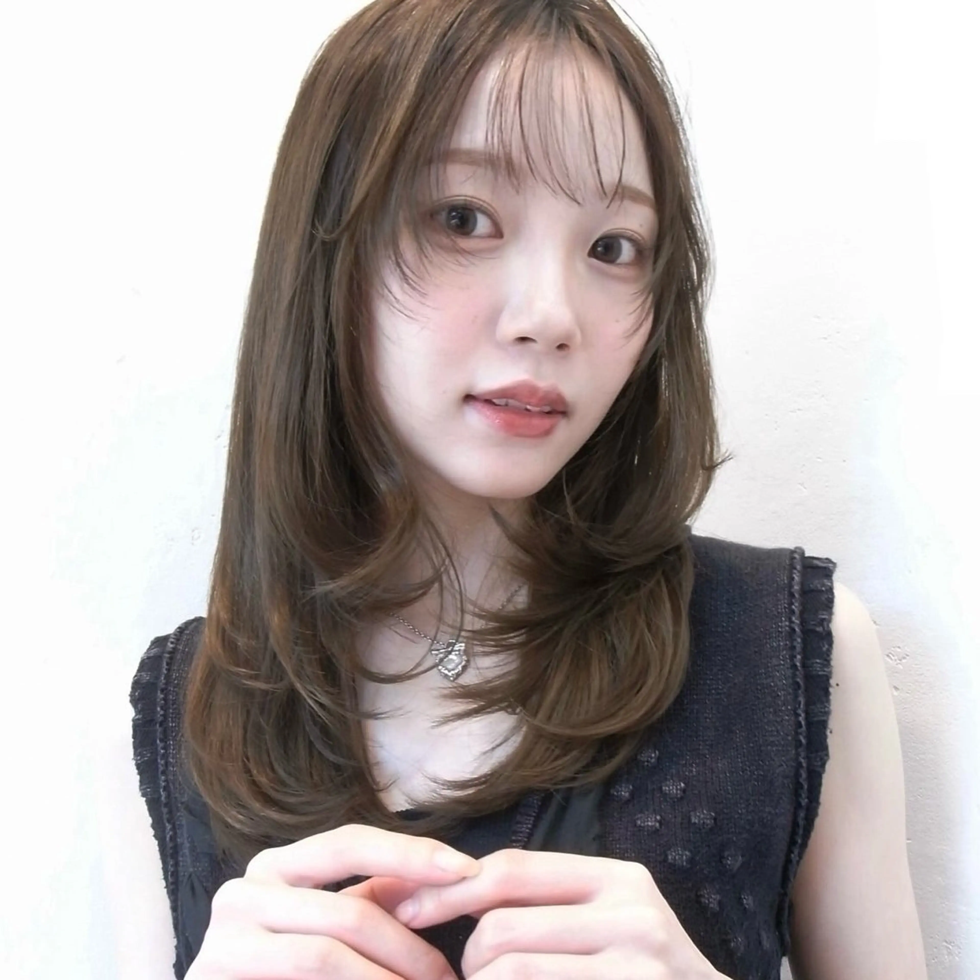 セミロング カラー ヘアカラー ベージュ/透明感/ 桃子🎀のヘアスタイル