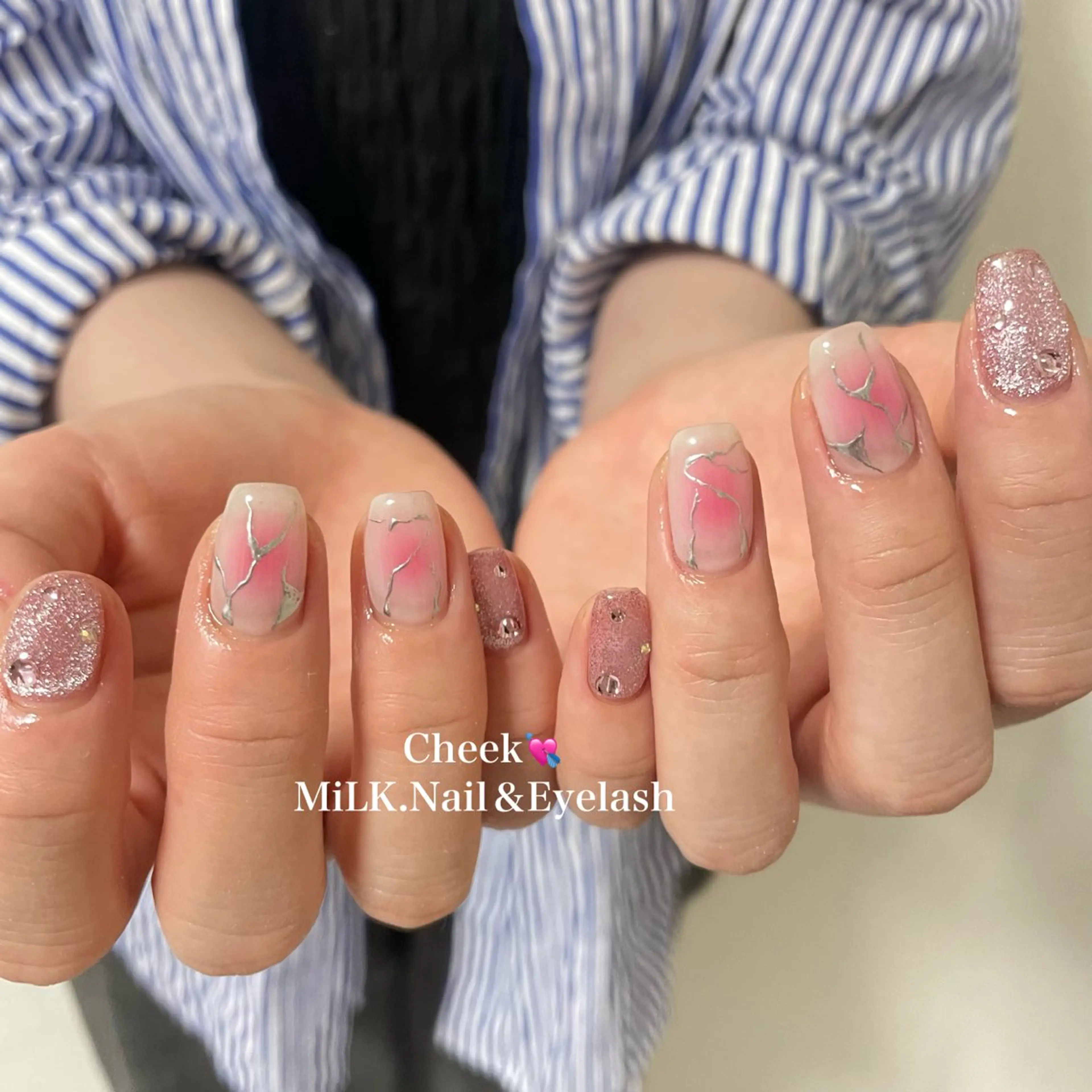 ネイル ゴールド ハンドネイル MiLK.   Nail&Eyelash所属・MiLK. wakaのマツエク・マツパデザイン