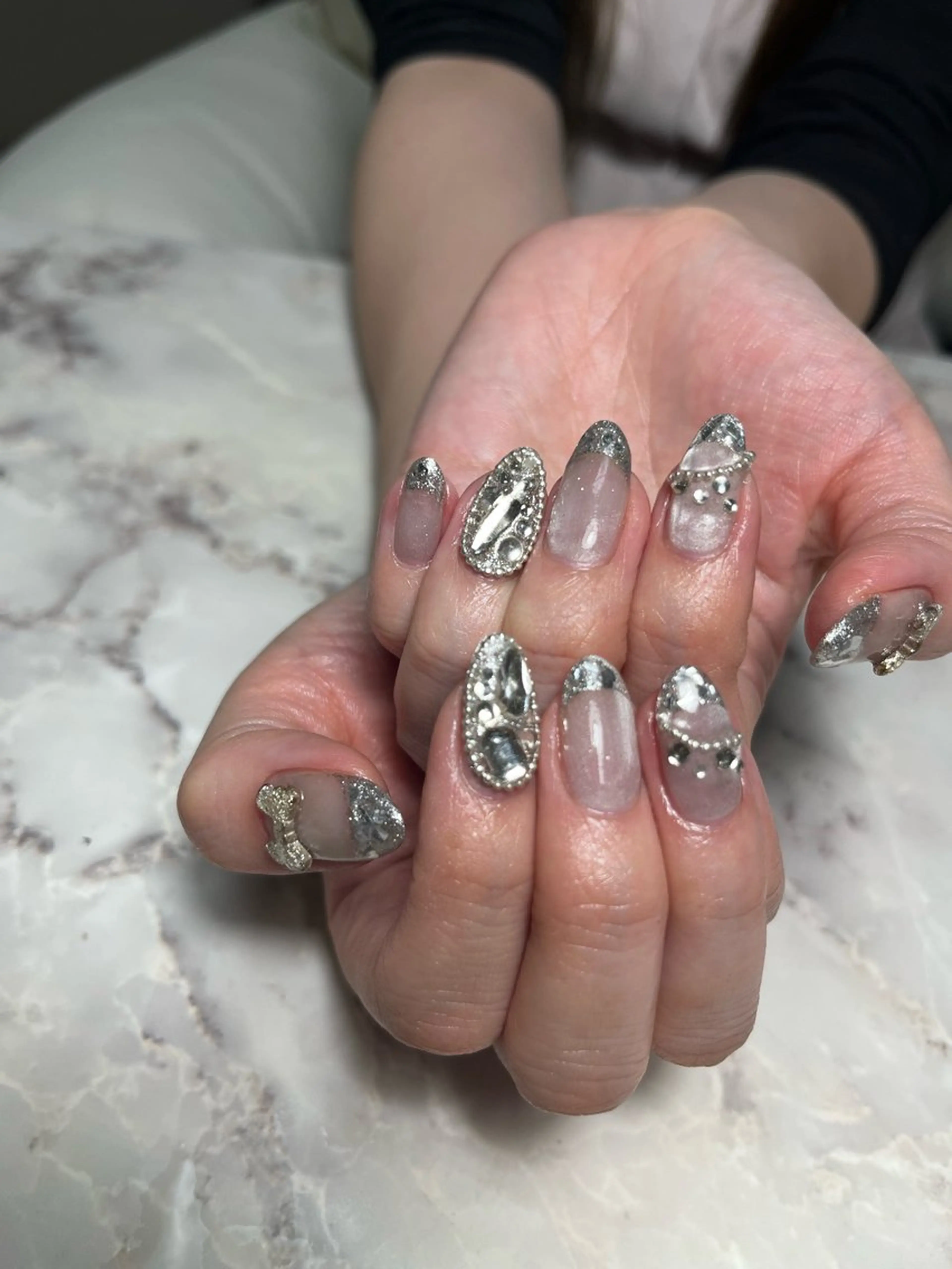 ネイル 長さ出し ワンホンネイル ハンドネイル Kawaii nail studio所属・Kawaiinail studioのネイルデザイン