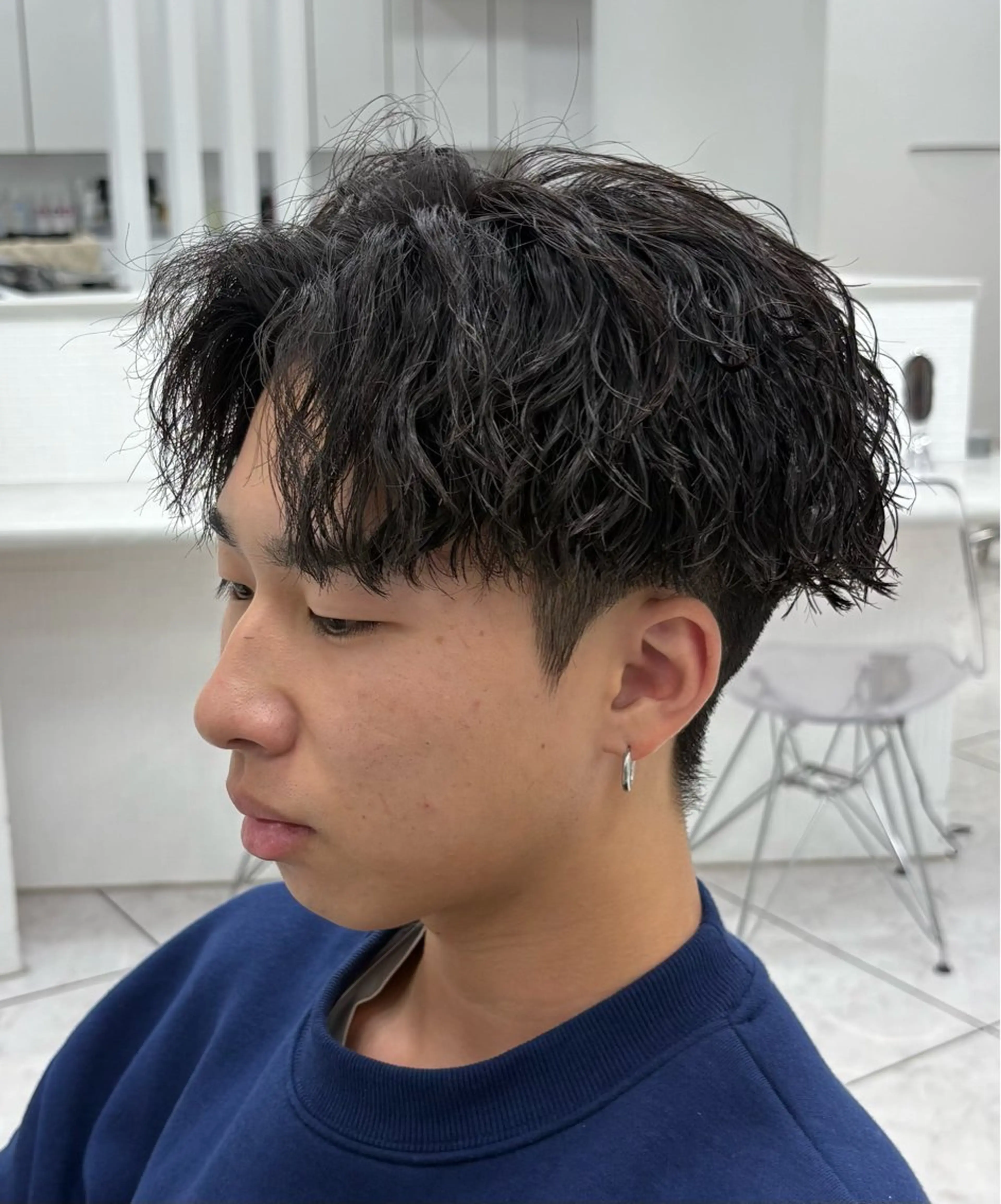 ショート カラー パーマ メンズ メンズパーマ ツイストスパイラルパーマ スパイラルパーマ Ace men's salon 岡崎店所属・水谷 璃温のヘアスタイル