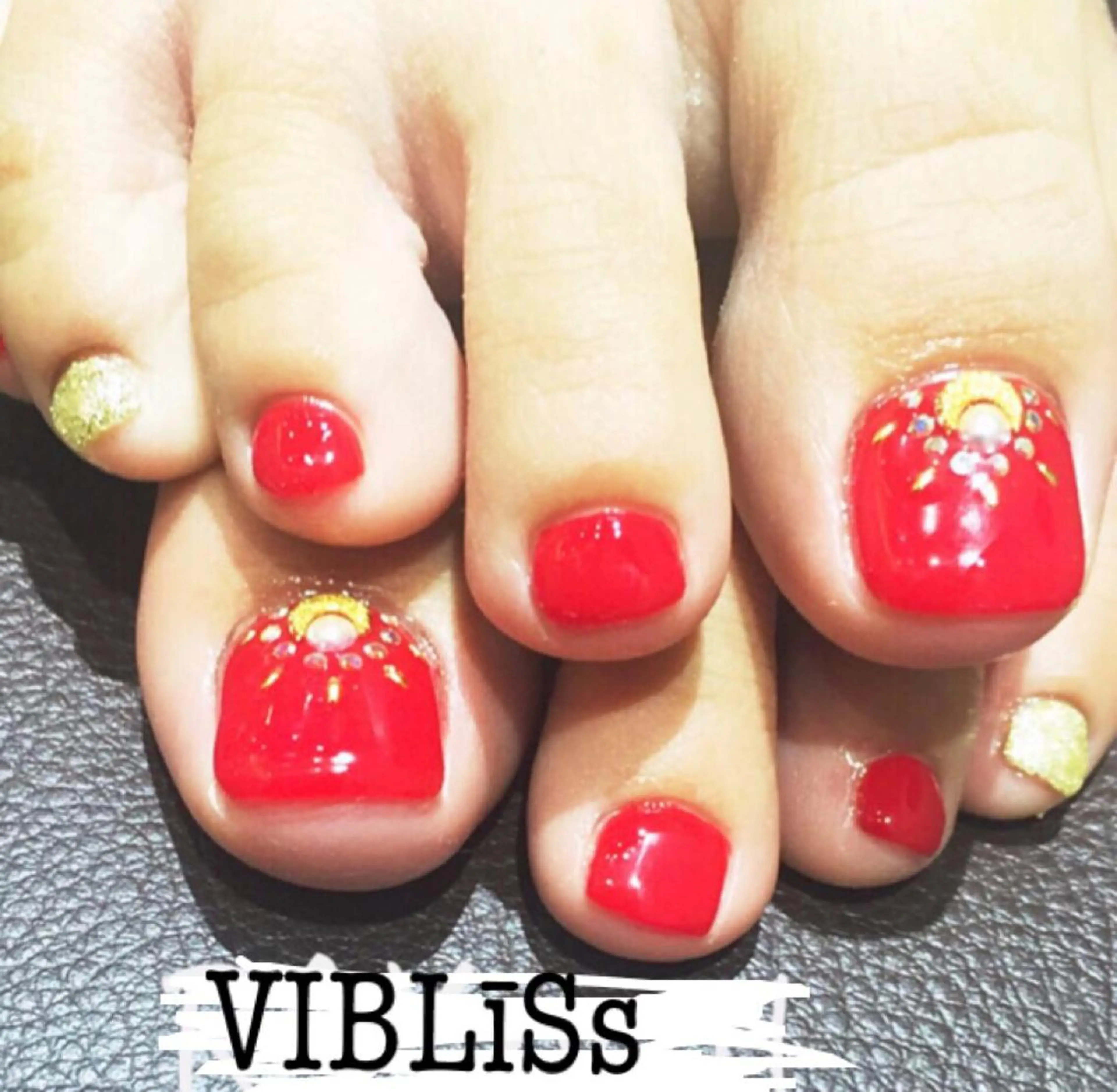 フットジェル☆オフなし親指2本アートの写真