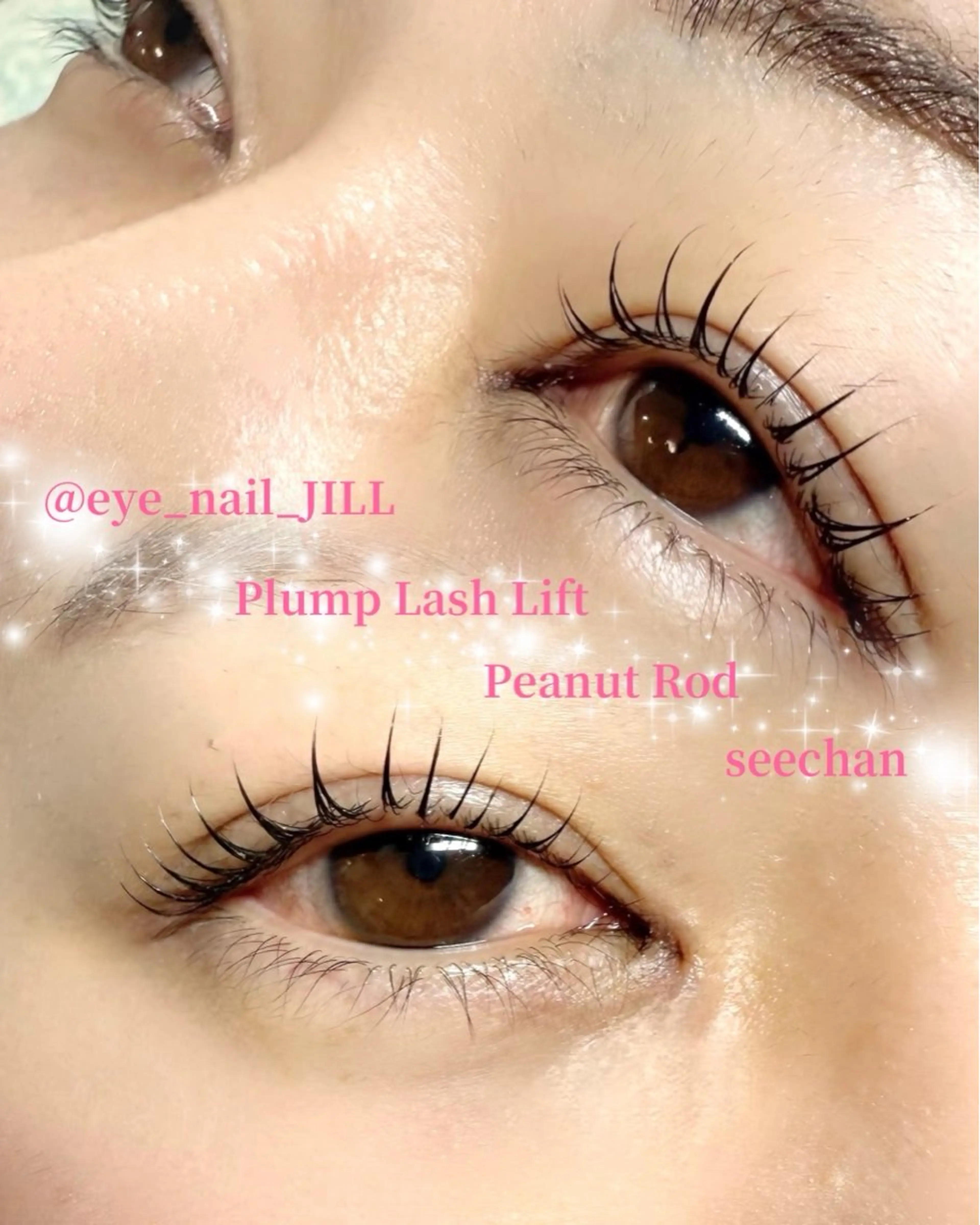 マツエク・マツパ パリジェンヌラッシュリフト 一重×まつ毛パーマ マツパ JILL seechanのネイルデザイン