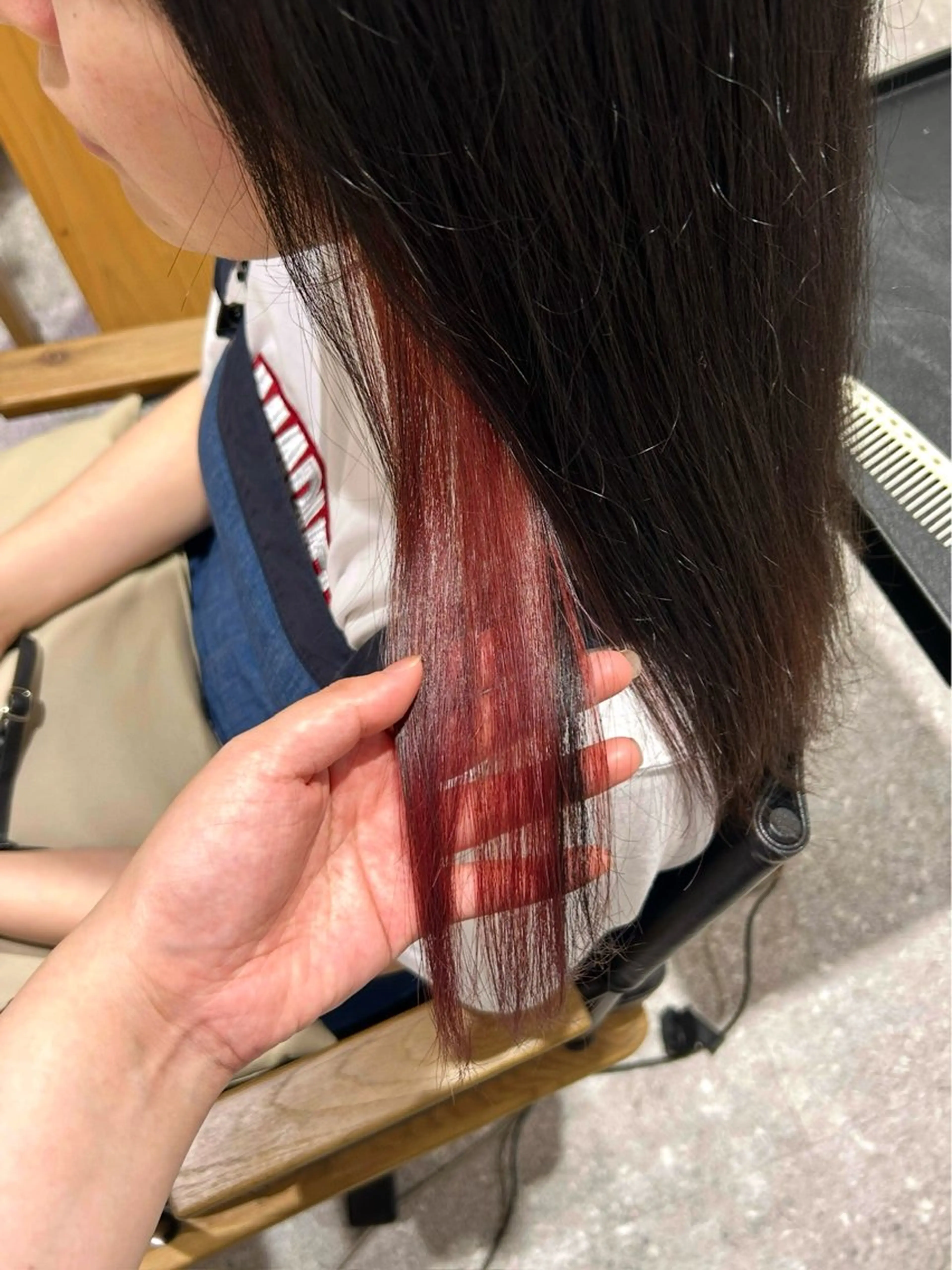 ロング ヘアカラー やなぎさわ はるなのヘアスタイル