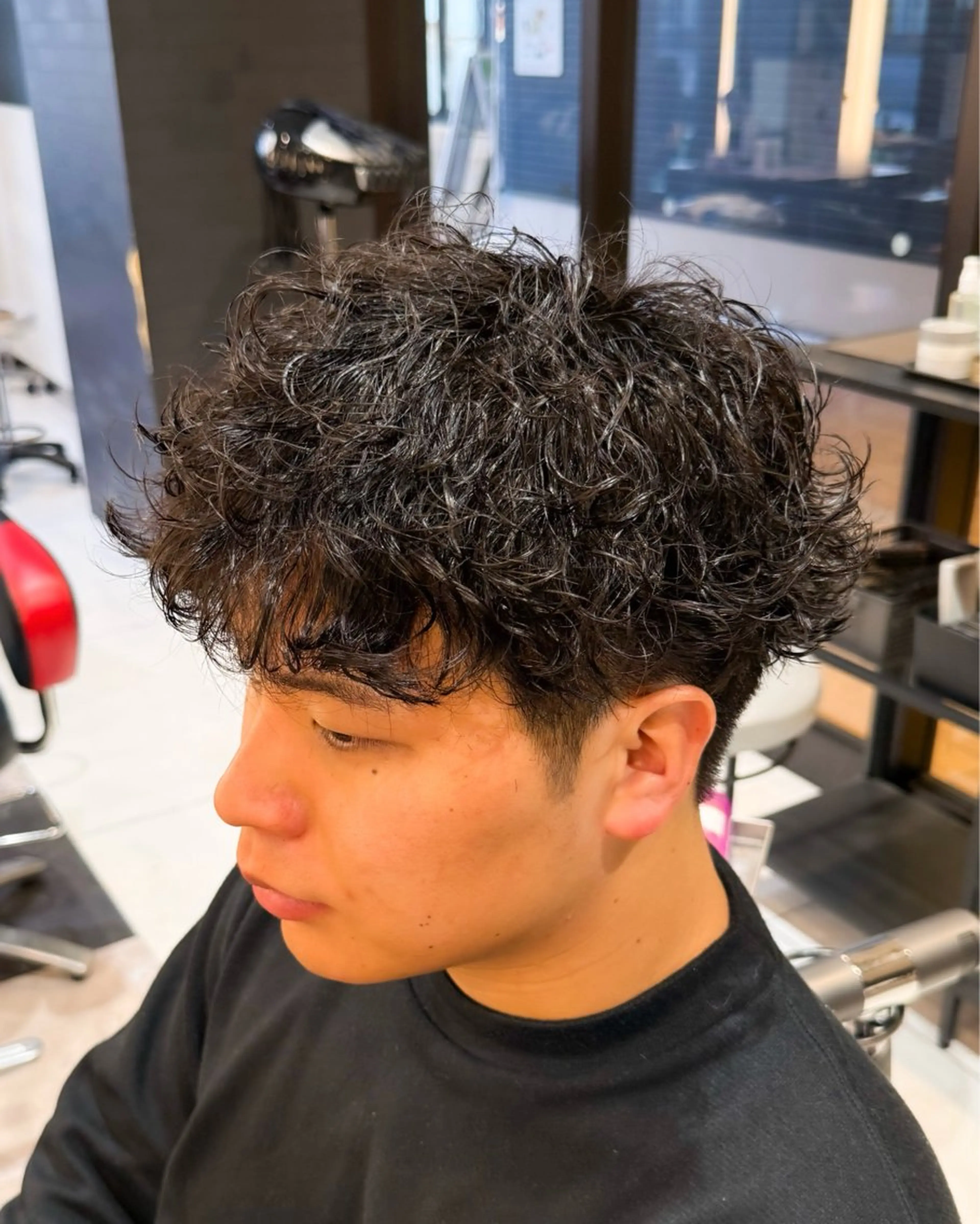 ショート パーマ メンズ カット パーマ レディースモデル募集 /メンズパーマ/海斗のヘアスタイル