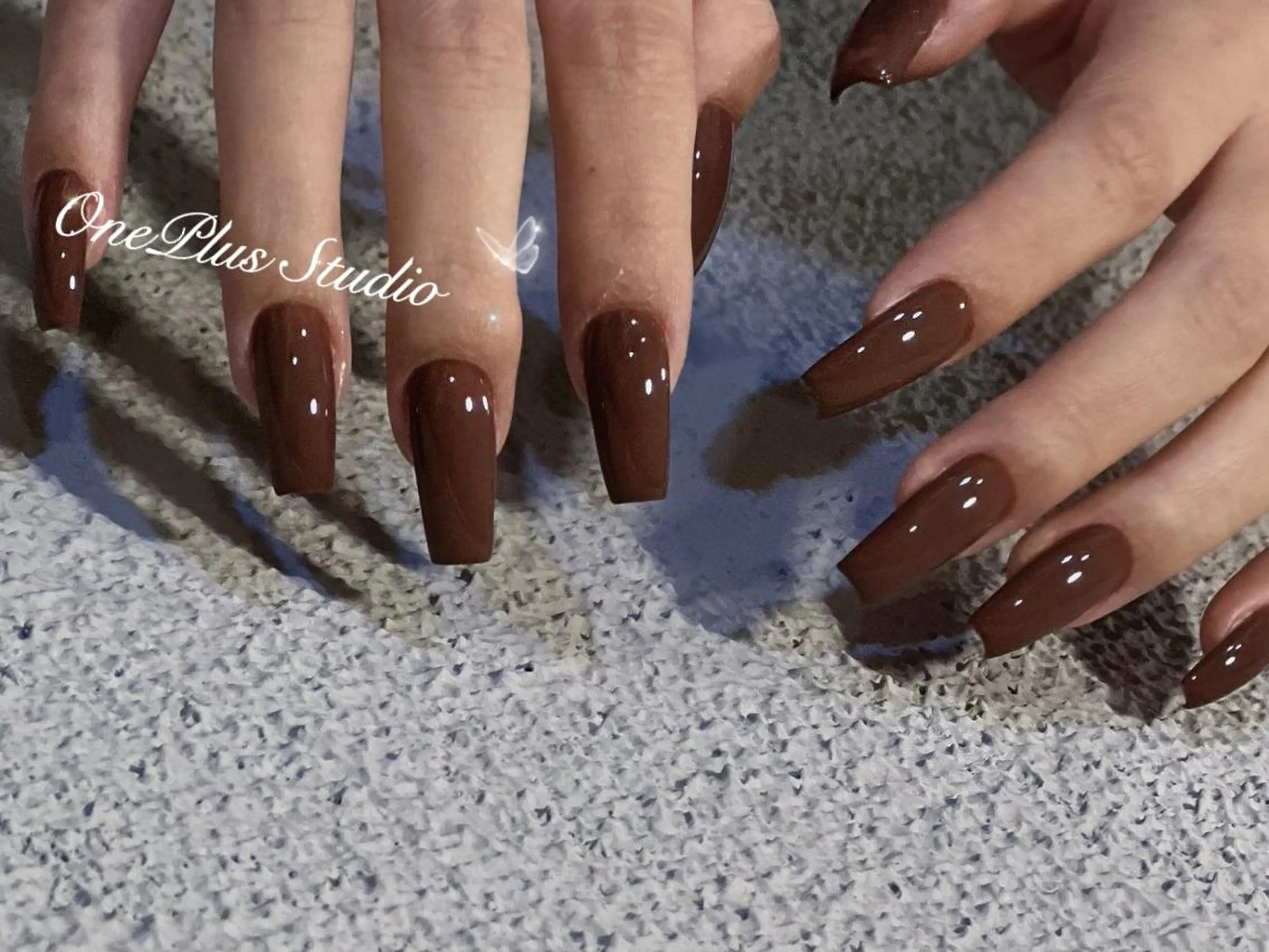 ネイル アートネイル オーロラネイル ガーリー キラキラネイル 韓国ネイル One plus StudioNailのネイルデザイン
