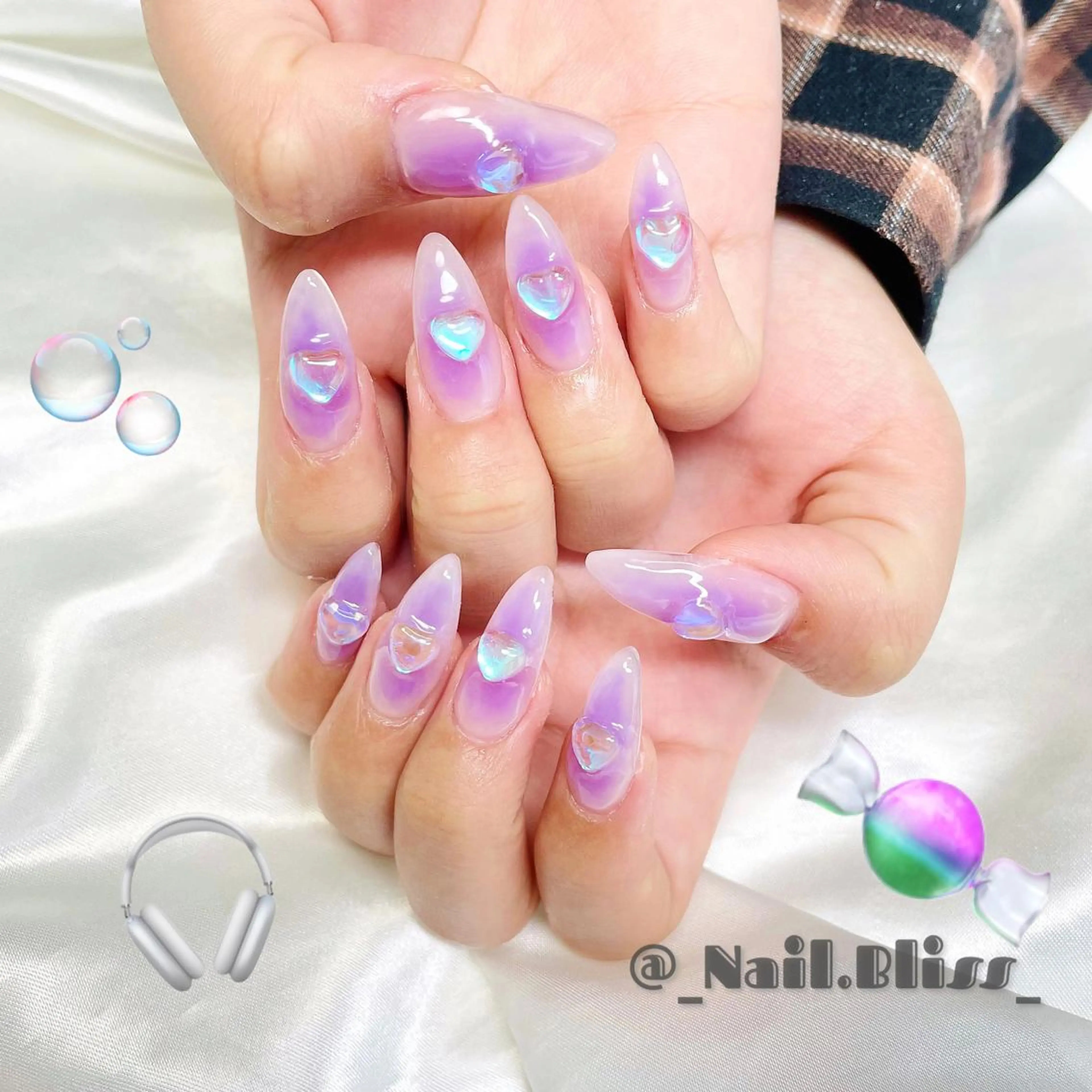 ネイル ハート ハンドネイル NAIL BLISSのネイルデザイン