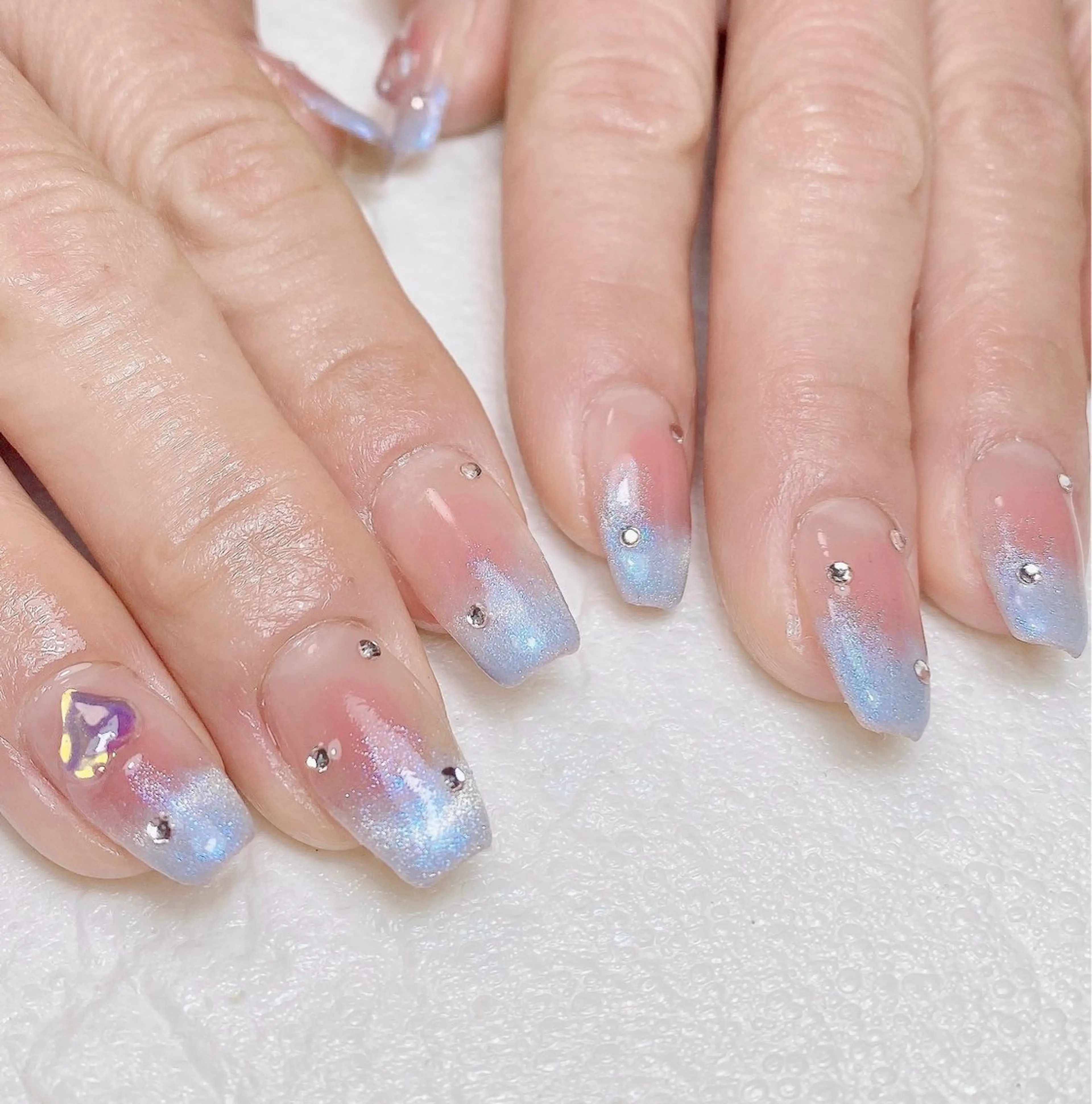 ネイル チークネイル マグネットネイル 持ち込み ワンホンネイル Nail Salon K 🧸美爪育成のネイルデザイン