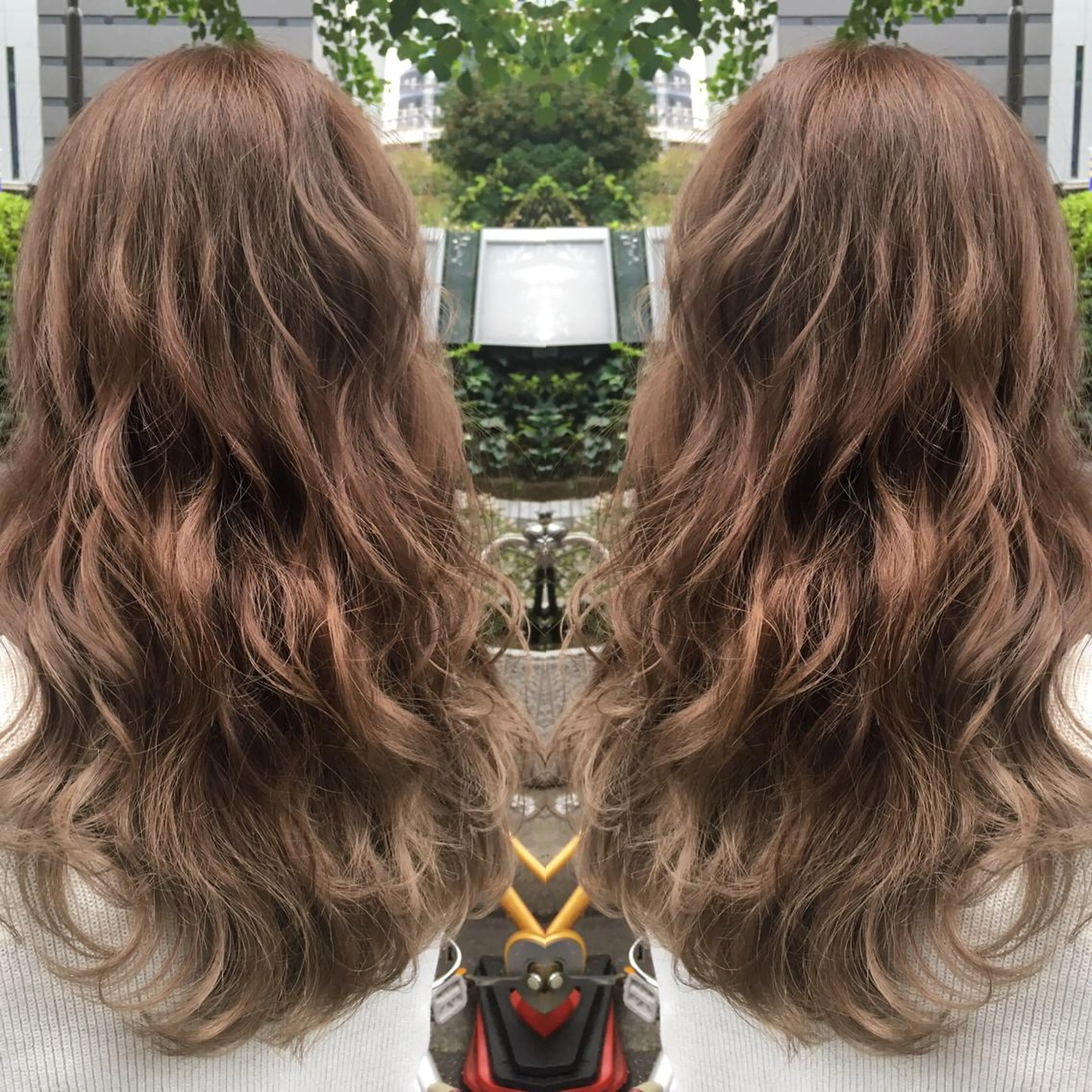 セミロング ロング カラー 髪質改善 中川　翔のヘアスタイル