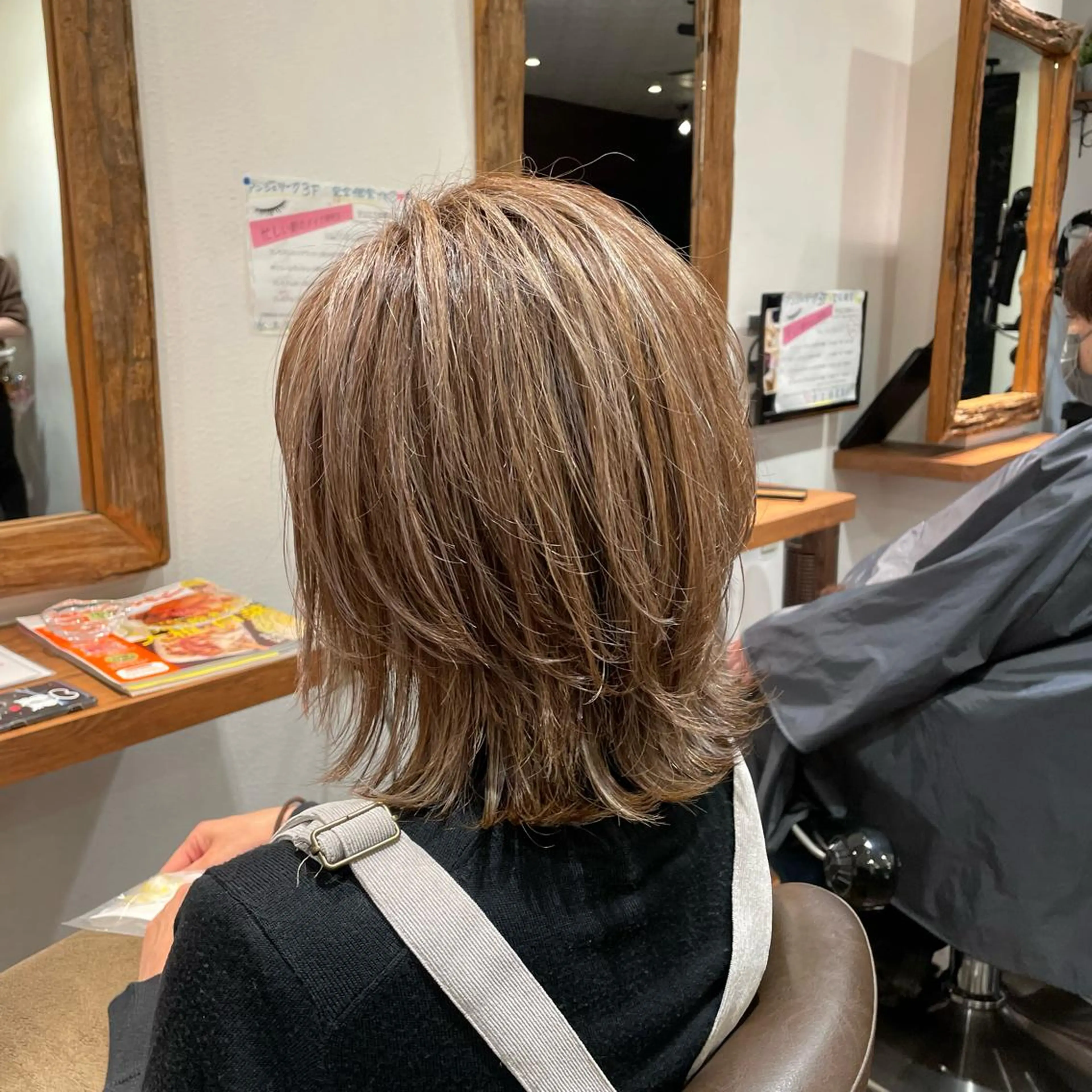 ミディアム ハイライト レイヤーカット カット ヘアカラー Wataru 髪質改善カラー💎のヘアスタイル