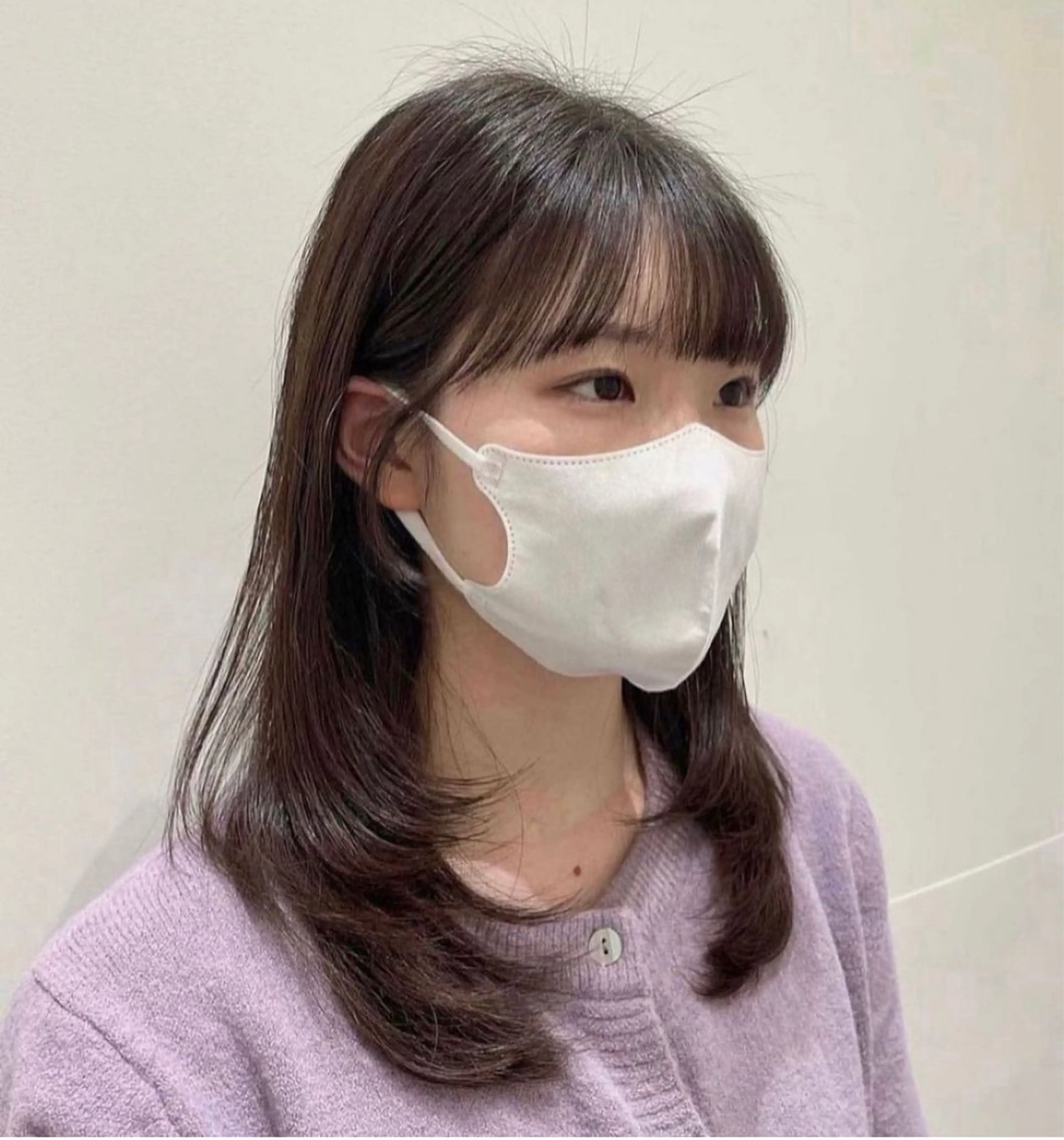 ミディアム ミディアムレイヤー 韓国風ヘア レイヤーカット カット ❤︎︎韓国ヘア❤︎︎ 𝑺𝒉𝒊𝒉𝒐のヘアスタイル