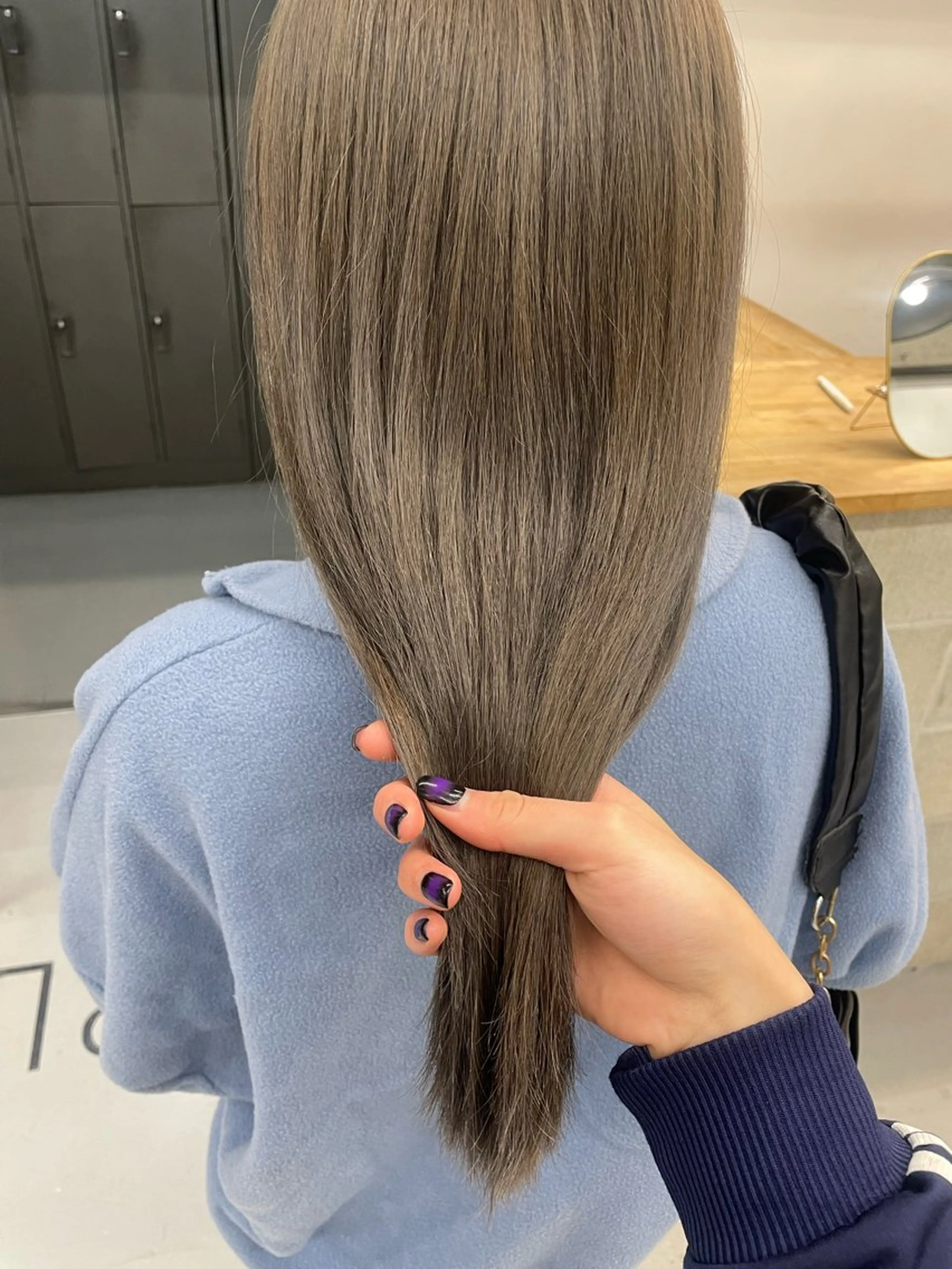 ミディアム ヘアカラー トリートメント カットモデル/ ハイトーン/ゆうあのヘアスタイル