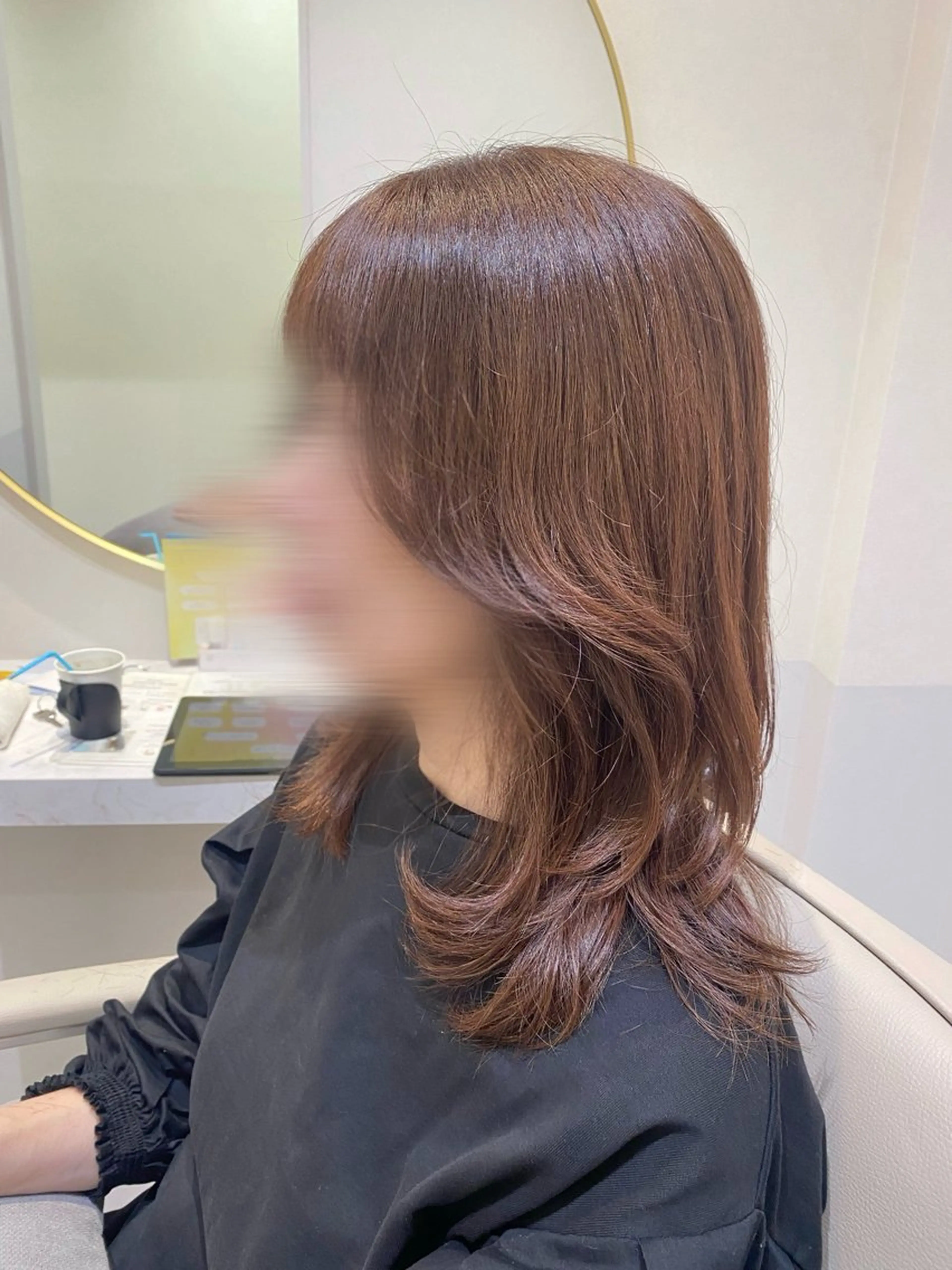 ミディアム 韓国風ヘア レイヤーカット カット ヘアカラー 韓国ヘア・カラー 🩵SHIZUKUのヘアスタイル