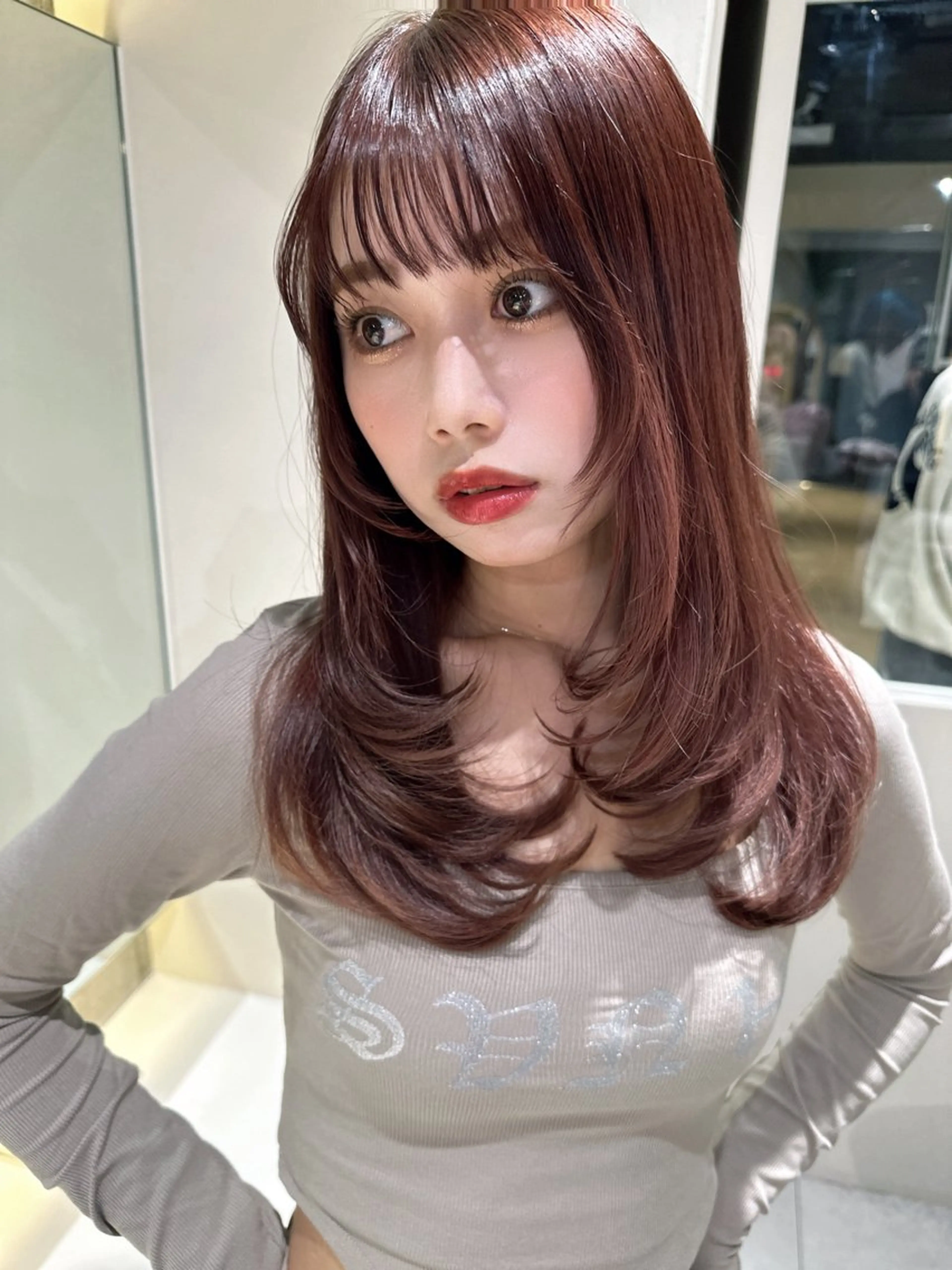 セミロング カット トリートメント 顔周り🇰🇷韓国 レイヤー/モエのヘアスタイル