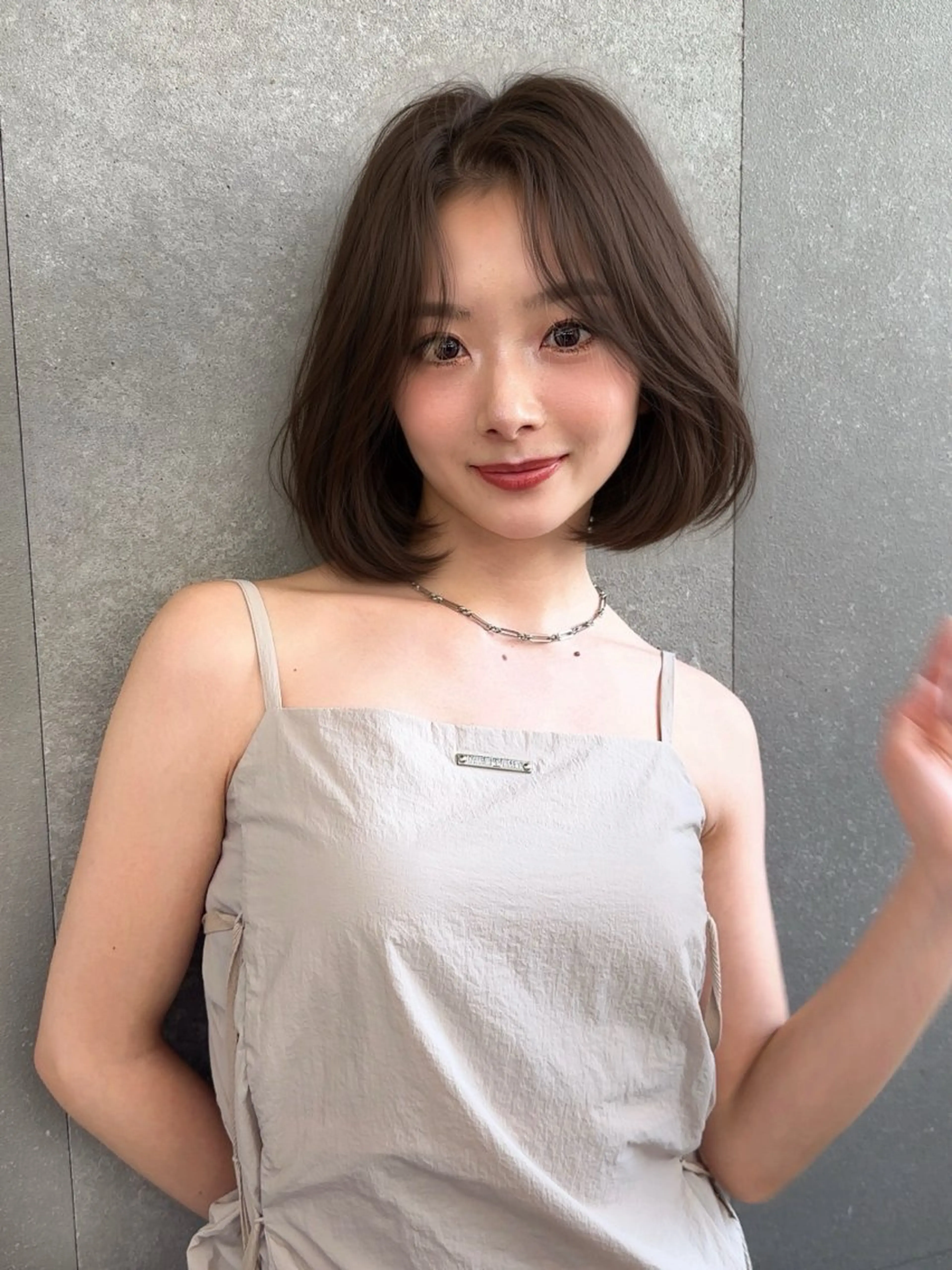 ショート ショートボブ 韓国風カラー ボブ くびれヘア 髪質改善 ボブ/顔周りカット /縮毛矯正/鈴木隆太のヘアスタイル