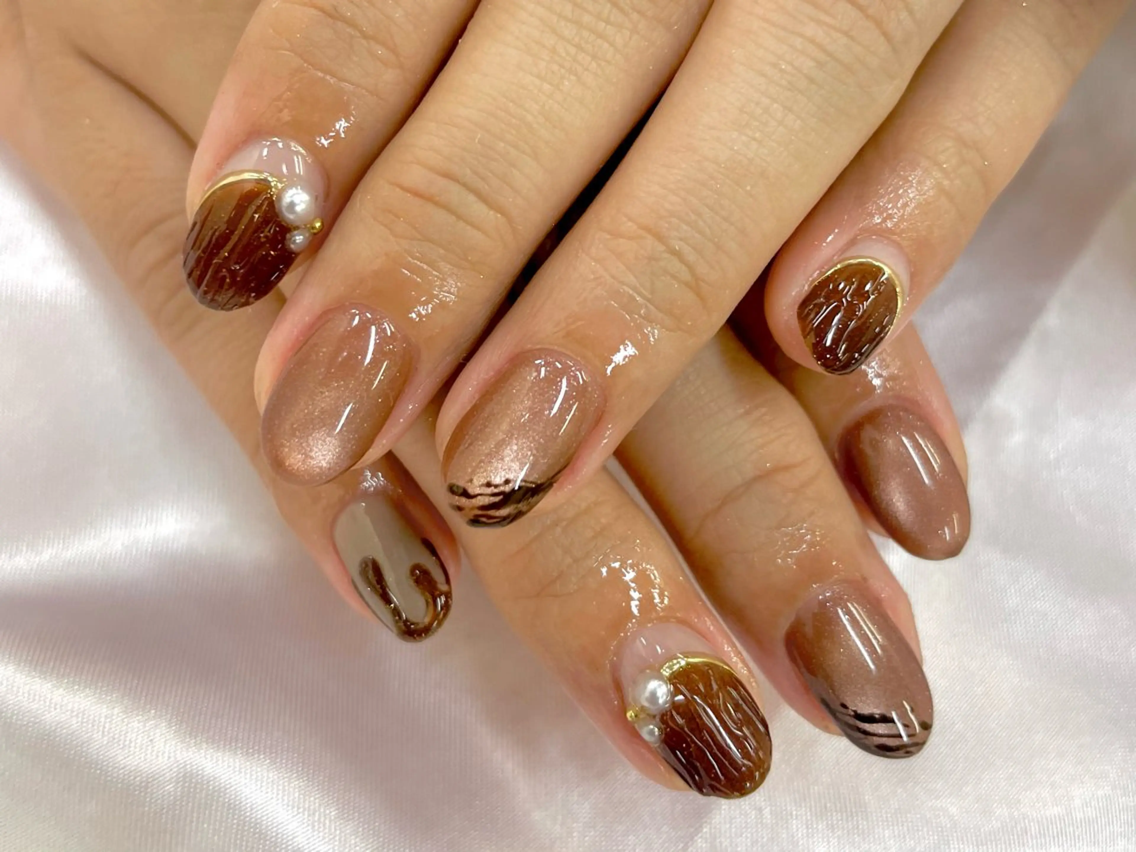 ネイル バレンタイン ハンドネイル Bianca美浜店 Hanaのネイルデザイン