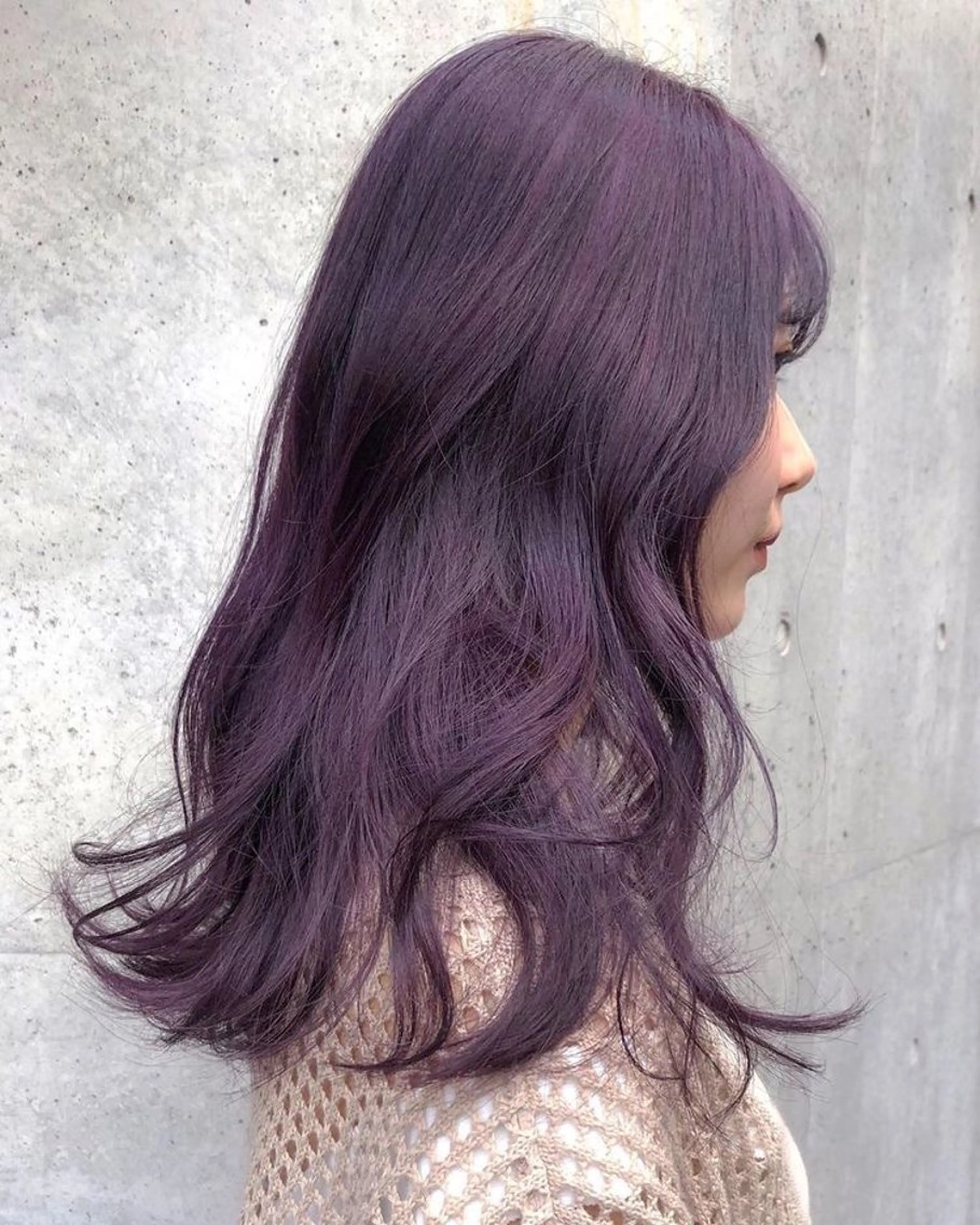 ロング カラー ブリーチ ラベンダーカラー ピンクカラー ピンクラベンダー ヘアカラー 川越 輝梨奈のヘアスタイル