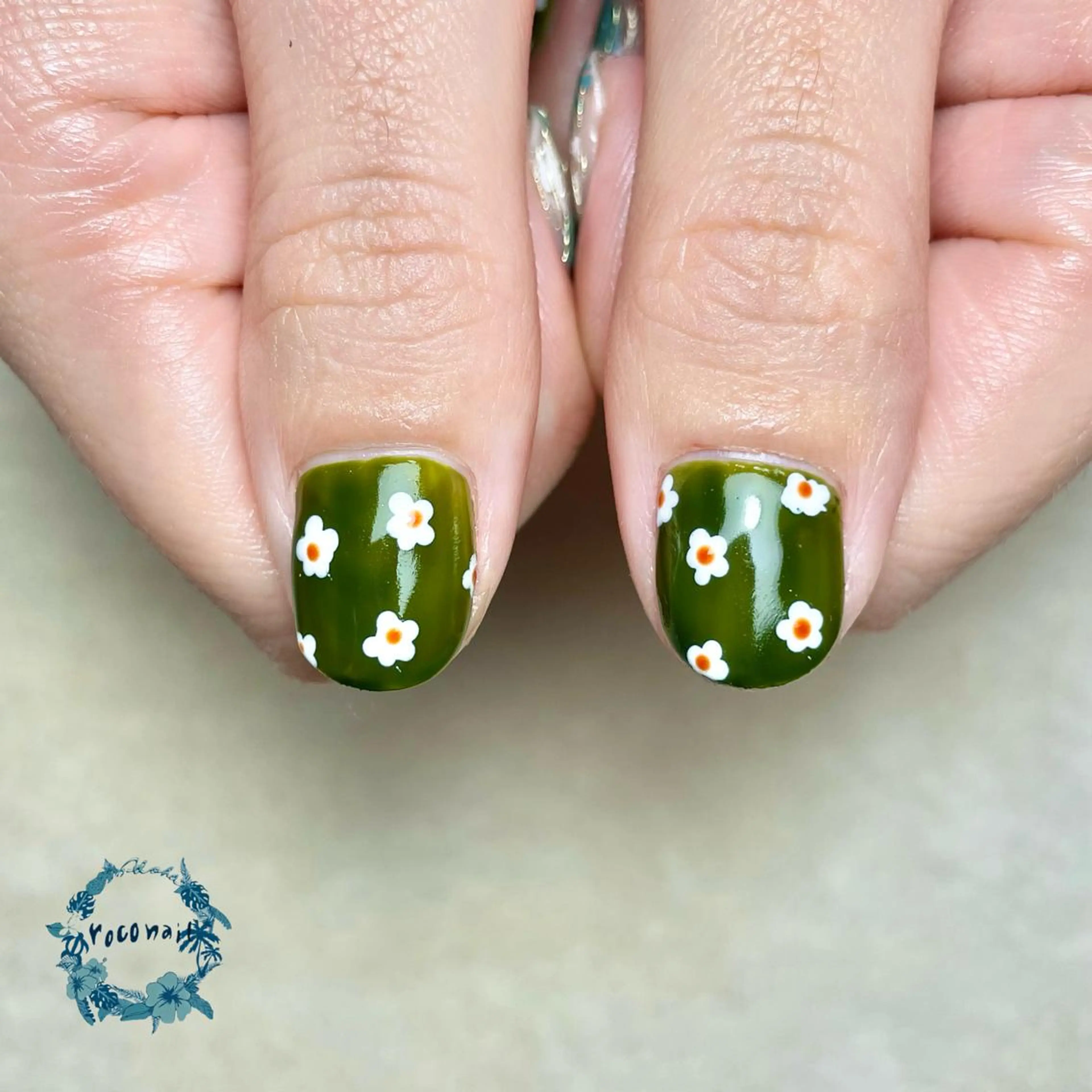 ネイル フラワーネイル ニュアンスネイル ハンドネイル roconail ヒロコのネイルデザイン