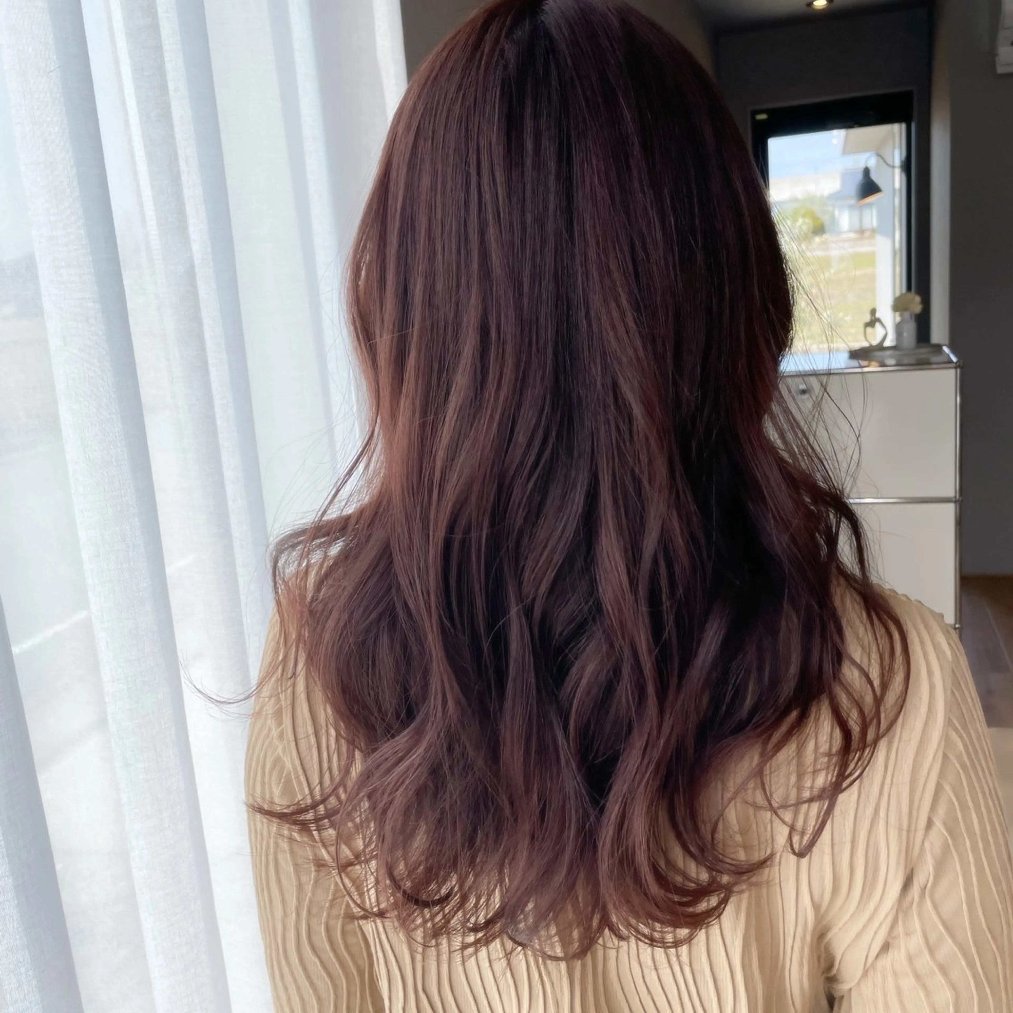 セミロング カラー ラベンダーカラー ラベンダーピンク ピンクカラー otto滑川市 yukaのヘアスタイル