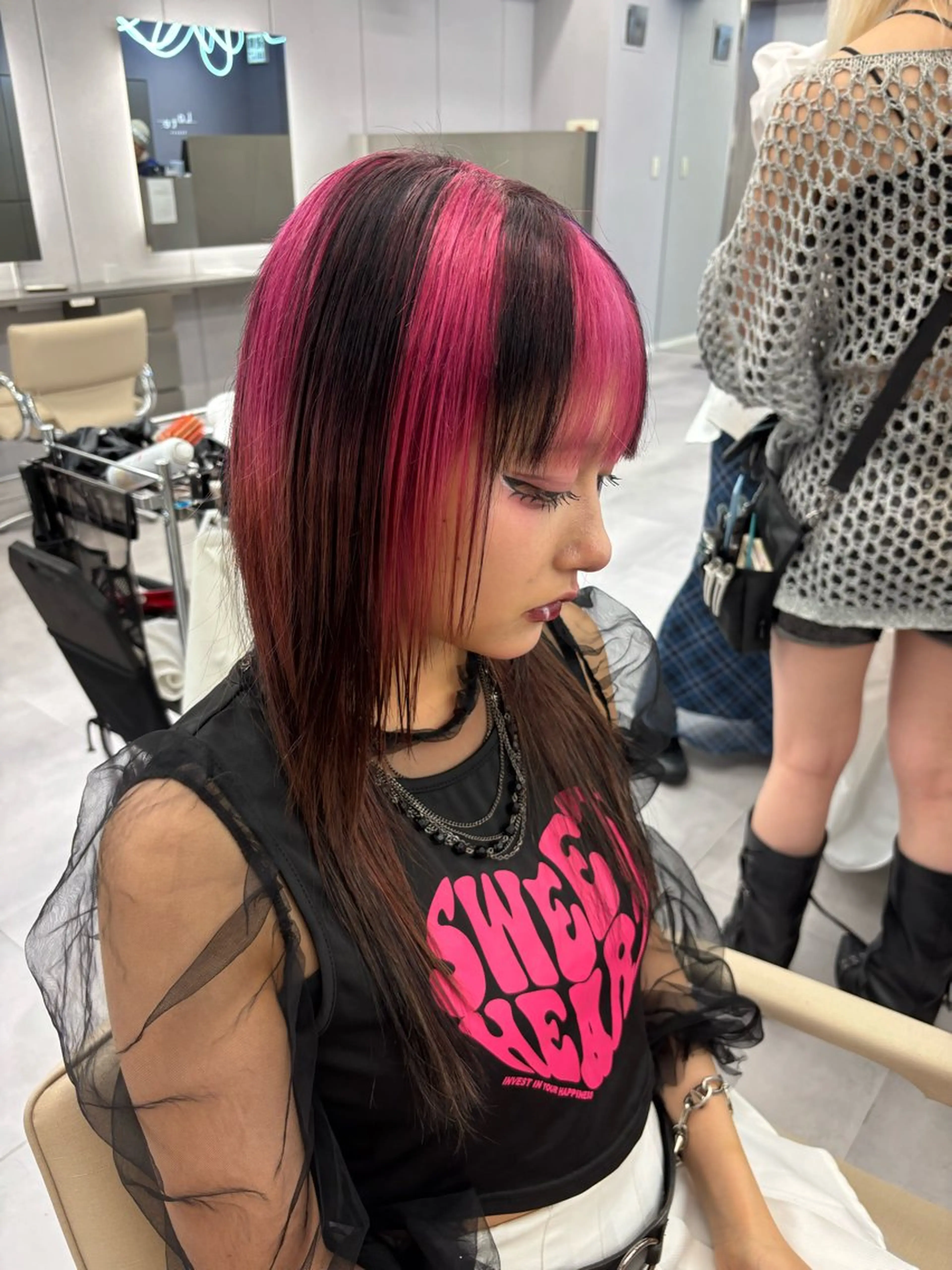 セミロング カラー デザインカラー ヘアカラー 名古屋／デザイン／ ブリーチ/松井亮磨のヘアスタイル