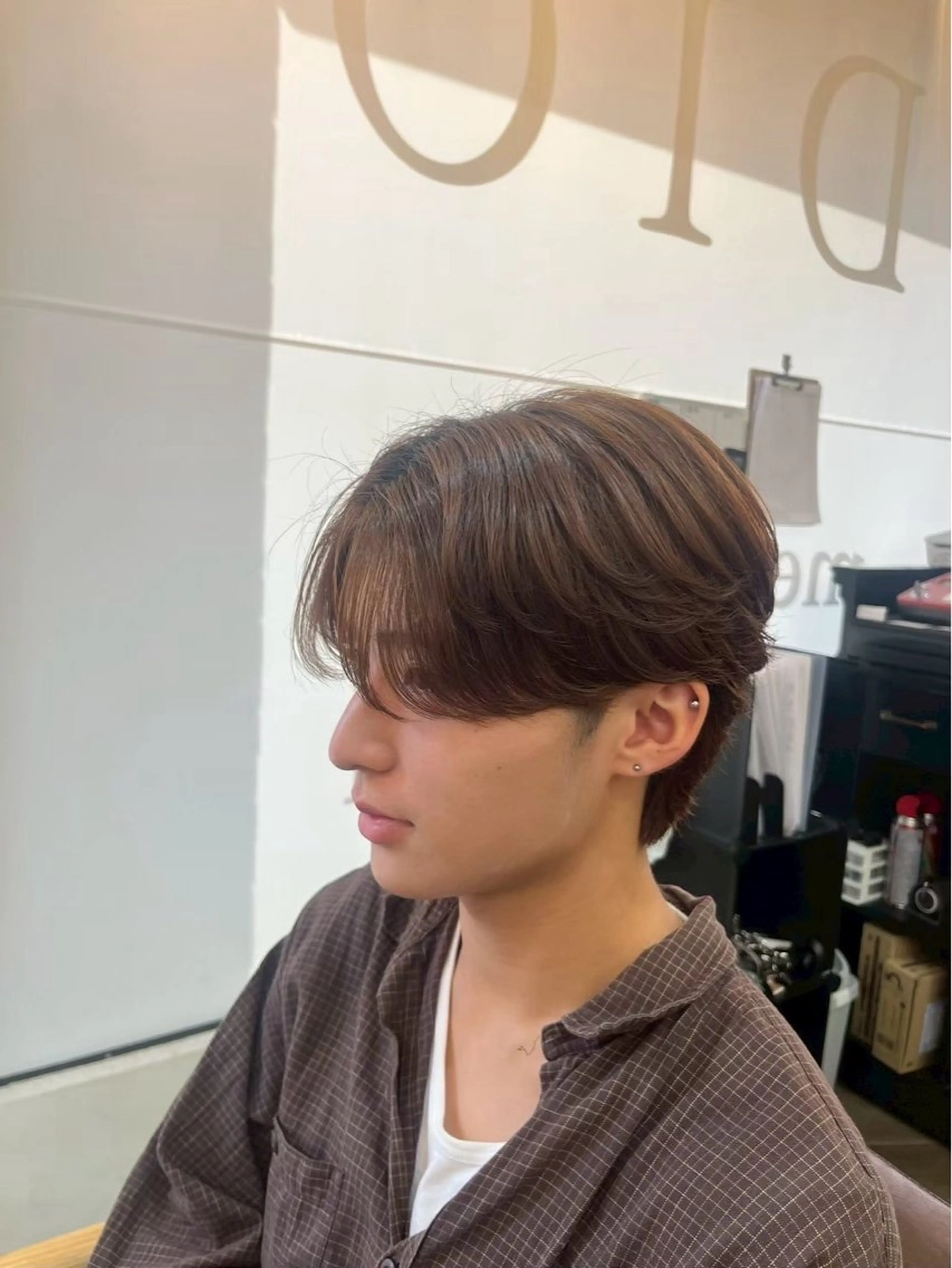 ミディアム メンズ ヘアセット 🇰🇷メンズサロン DIO金井蒔士のヘアスタイル