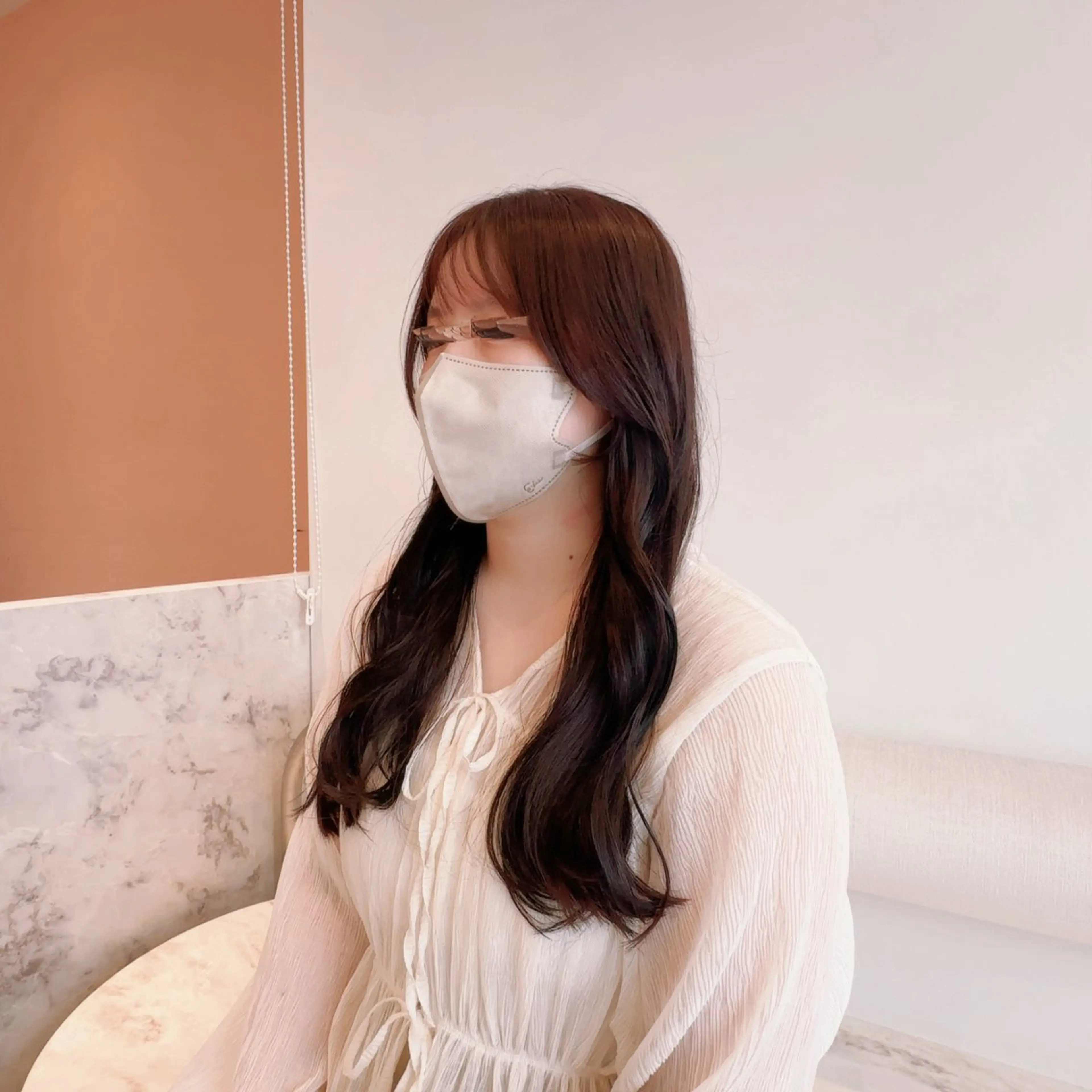 セミロング カラー macaron郡山駅前店所属・北田 千鶴のヘアスタイル