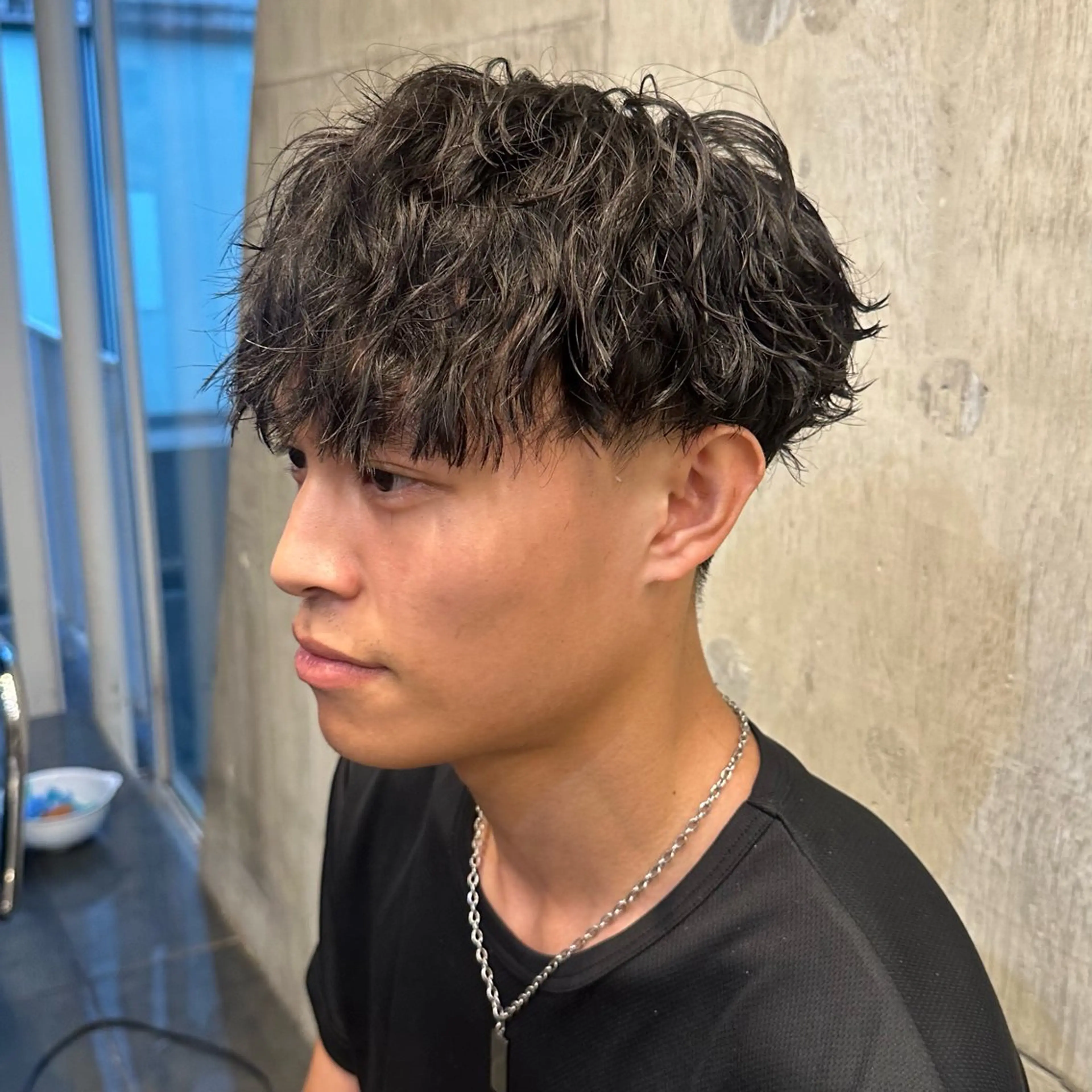 ショート パーマ メンズ メンズパーマ ツイストスパイラルパーマ スパイラルパーマ カット パーマ トリートメント ツイスパ/メンズ パーマ/歩夢のヘアスタイル