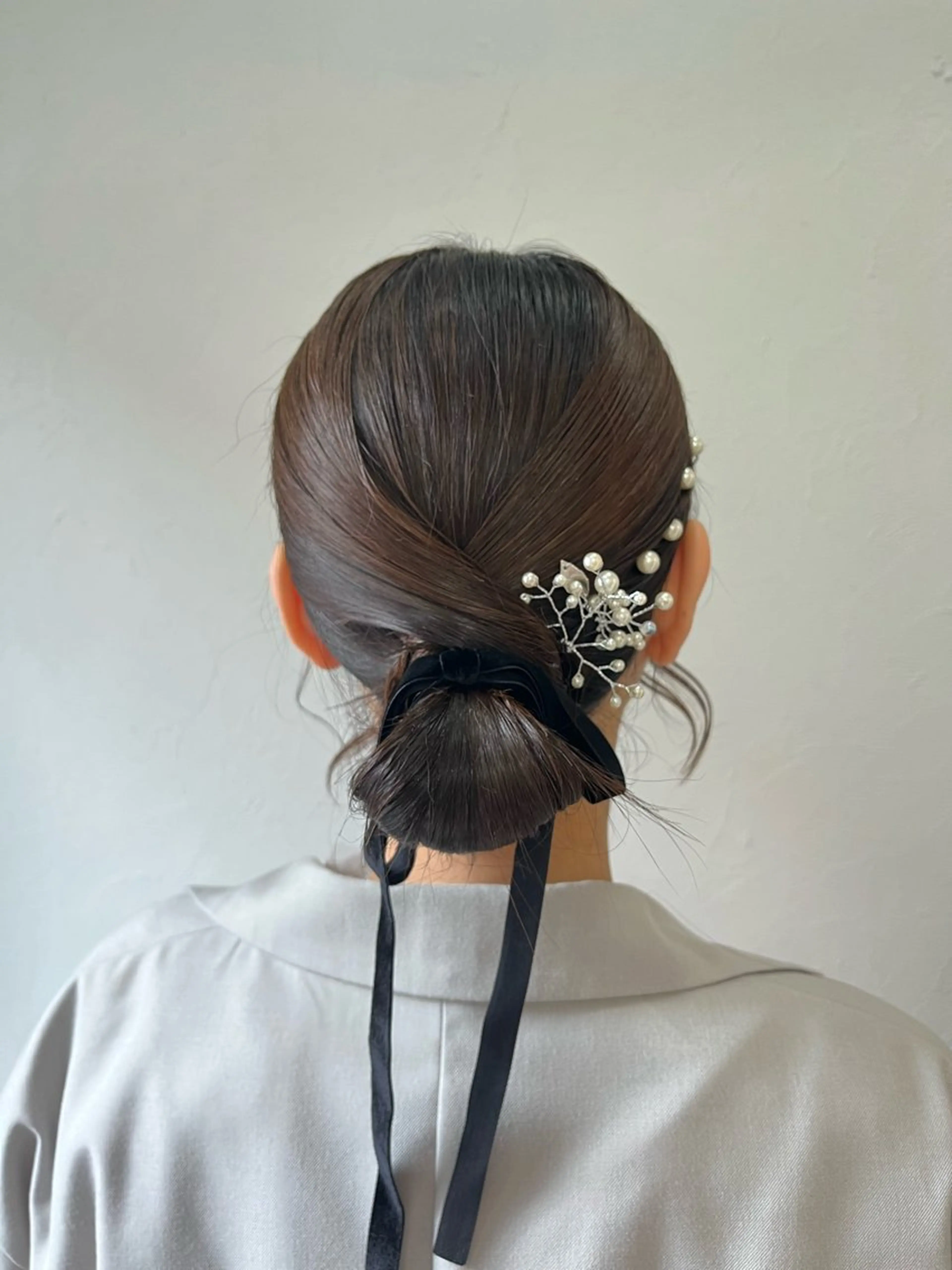 セミロング ヘアアレンジ ヘアセット 遠藤 玲のヘアスタイル