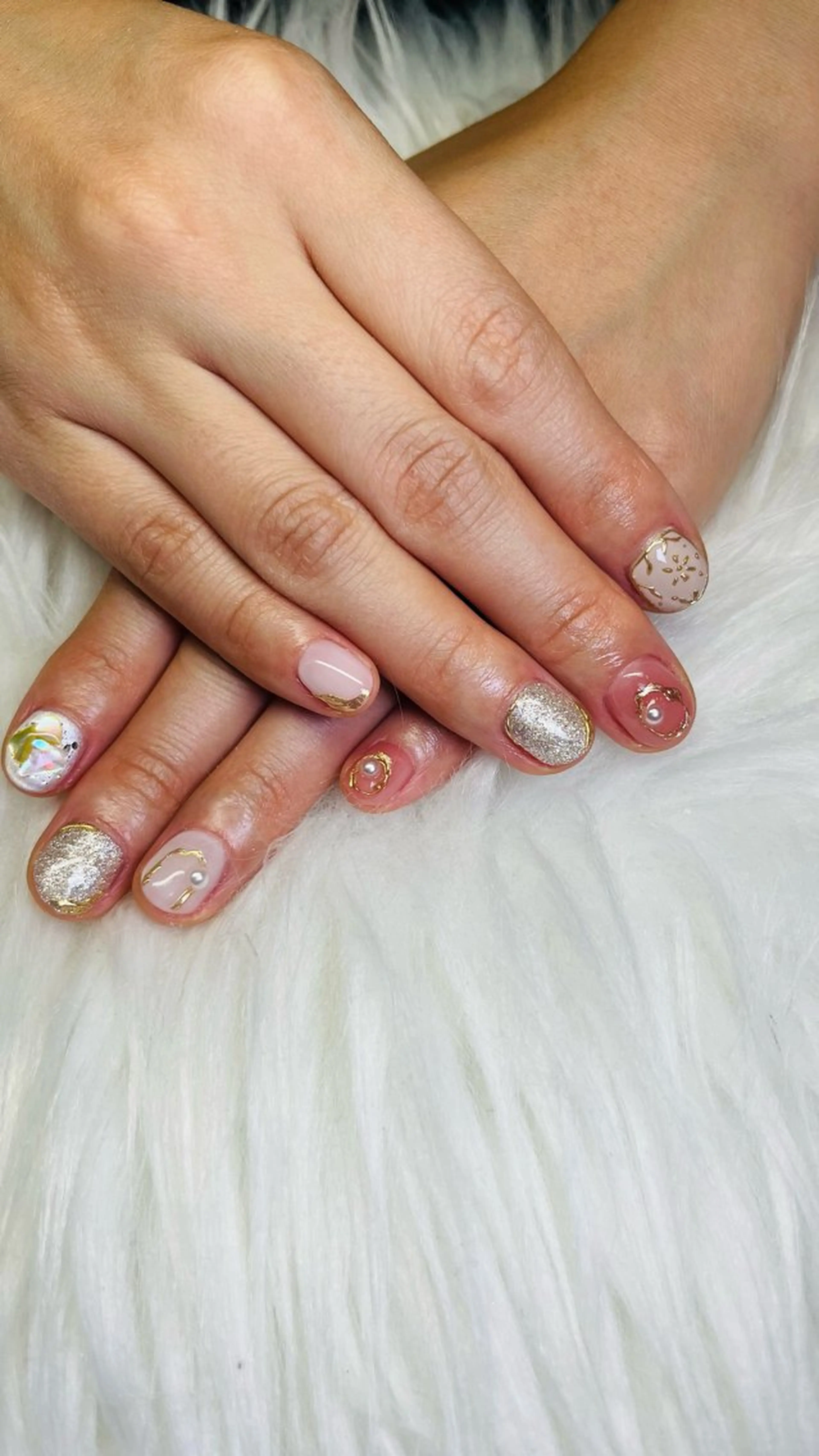 ネイル 持ち込み ブライダルネイル AngelCoco Tabataのネイルデザイン