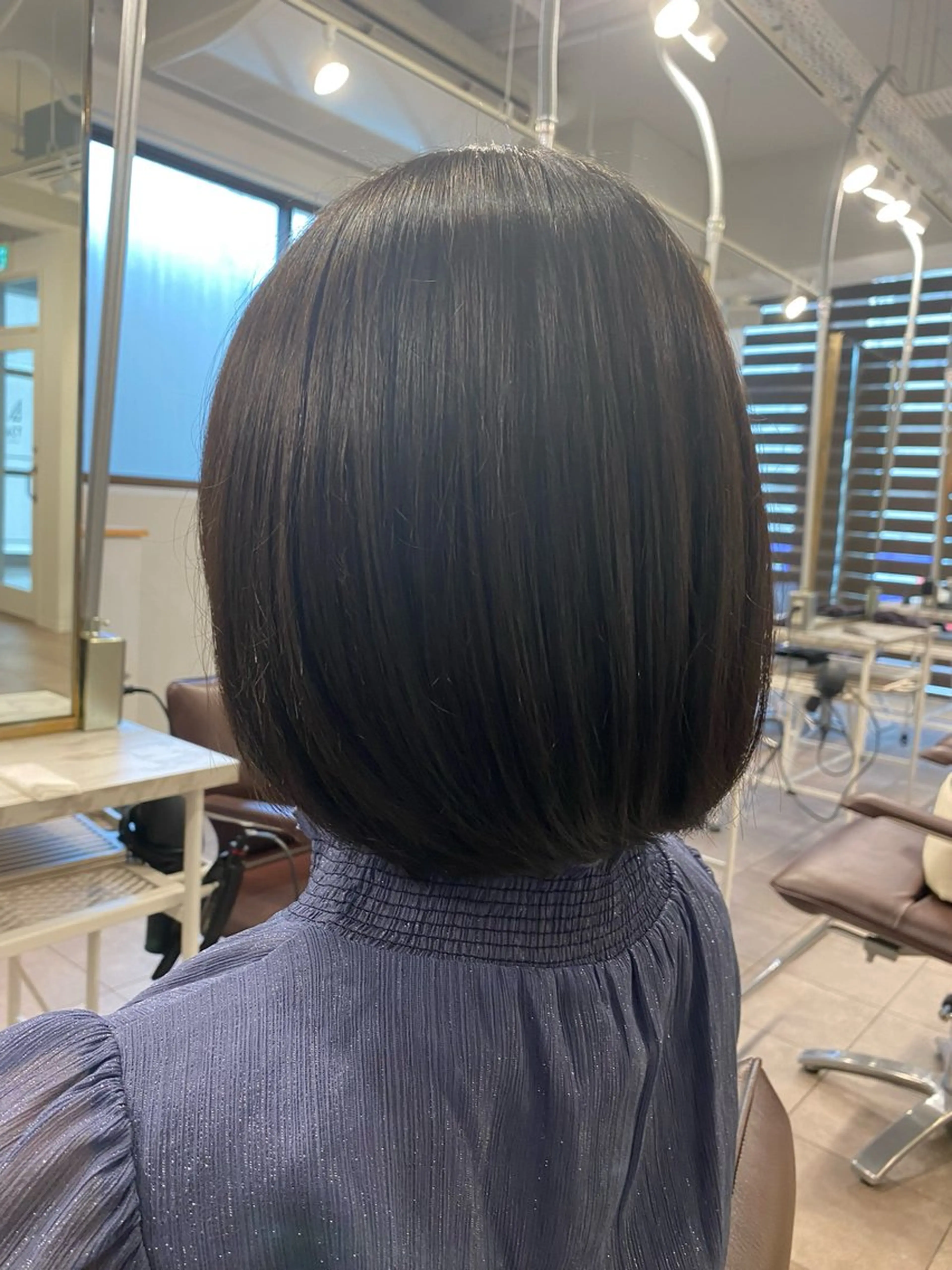 ミディアム カラー 髪質改善/縮毛矯正/ ボブmanami🩵のヘアスタイル
