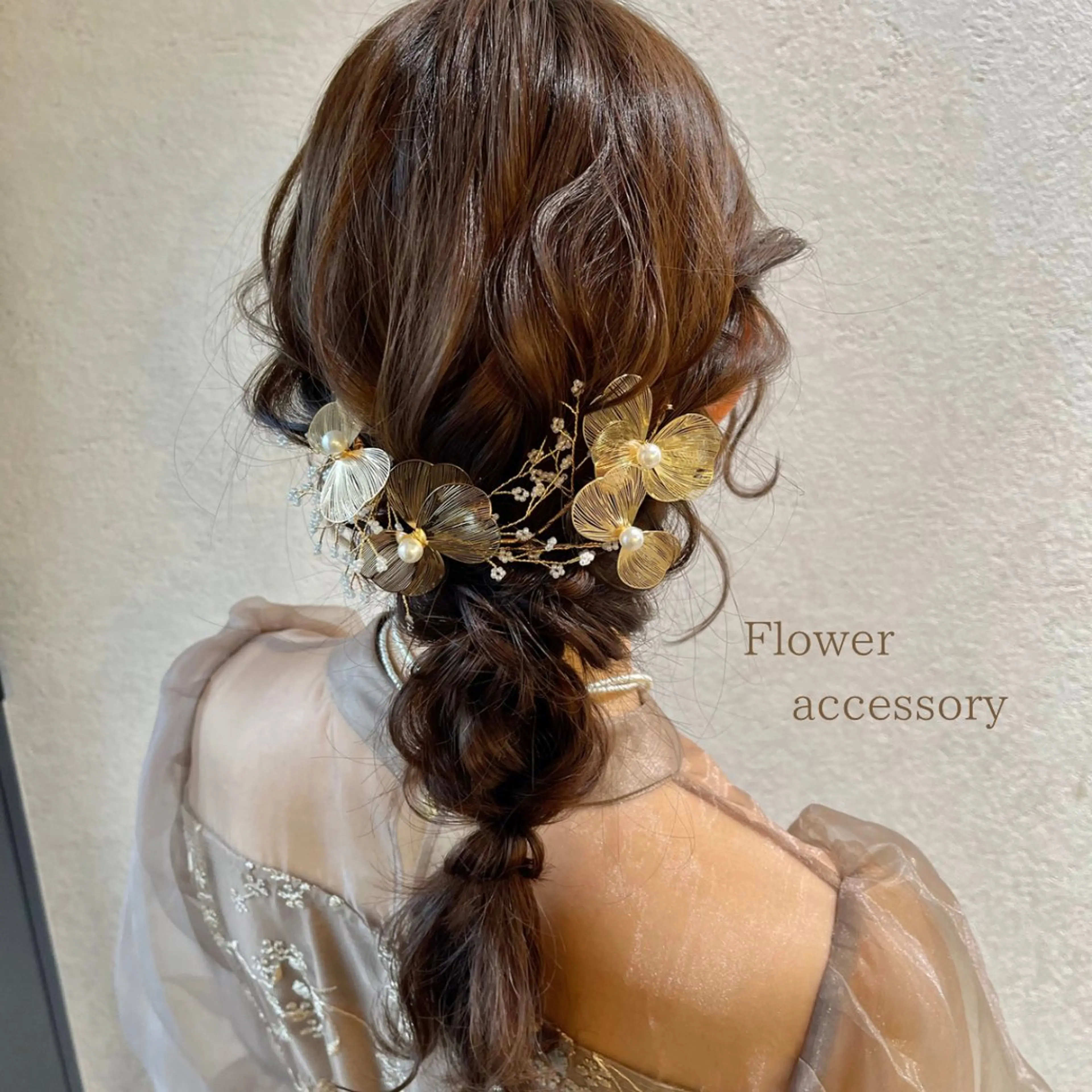 ミディアム ヘアアレンジ 結婚式・ブライダル デート 卒業式のヘアスタイル ヘアセット charm《銀座》 ヘアセット/縮毛矯正のヘアスタイル