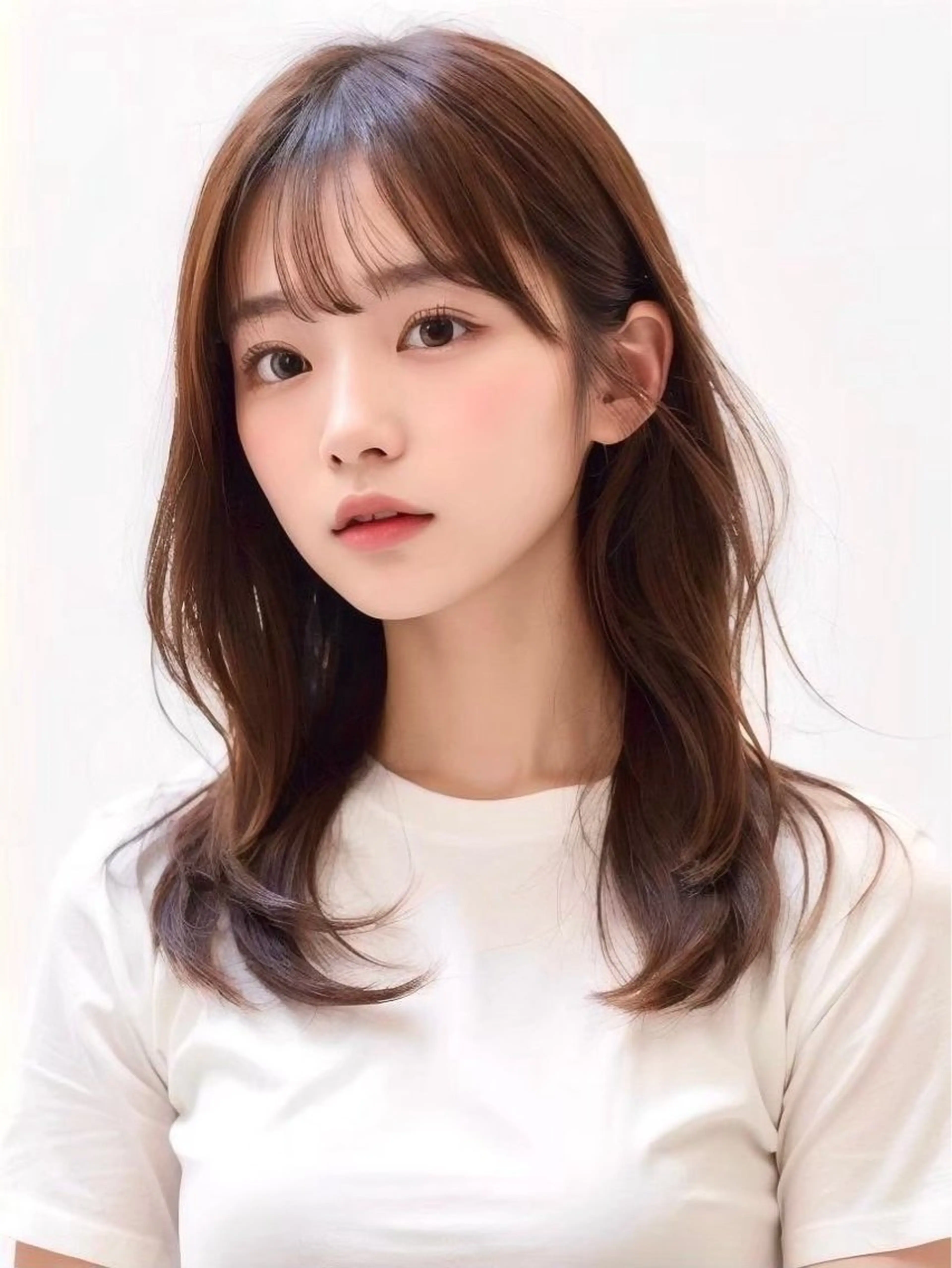 ミディアム レイヤーカット/ 艶カラー/亜澄のヘアスタイル