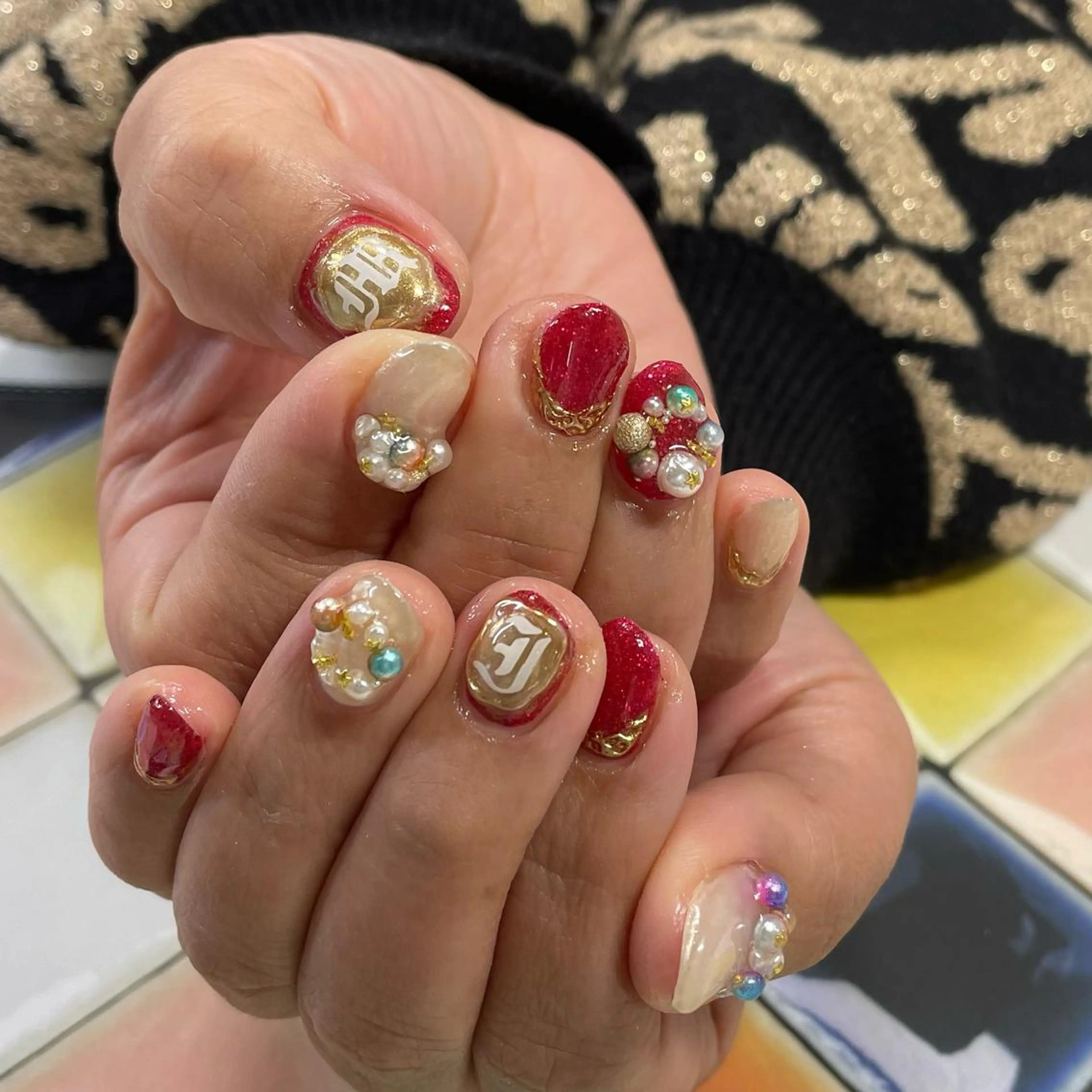 ネイル 冬ネイル クリスマス 奥園 良恵のネイルデザイン