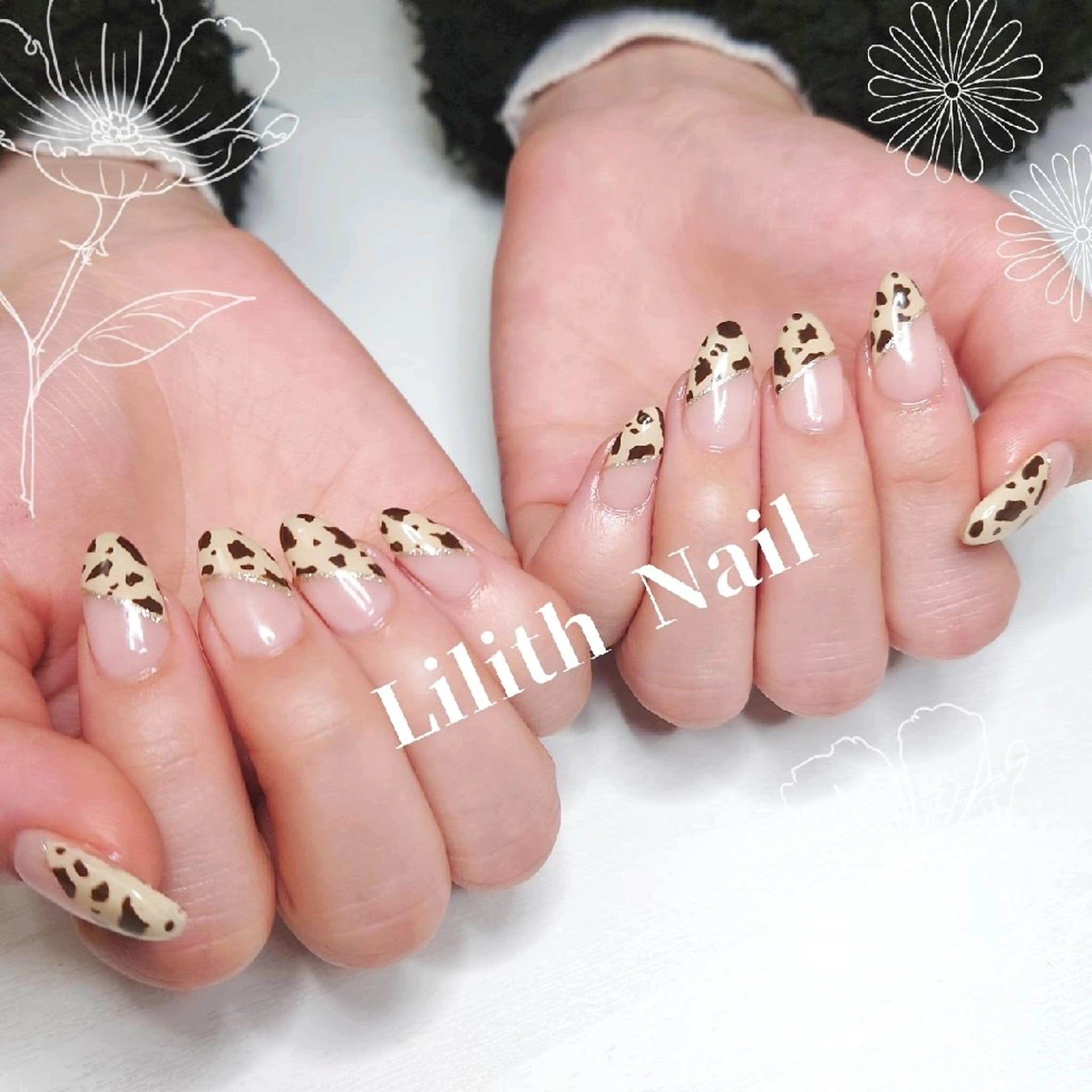 ネイル アニマル柄 ハンドネイル Lilith Nailのネイルデザイン