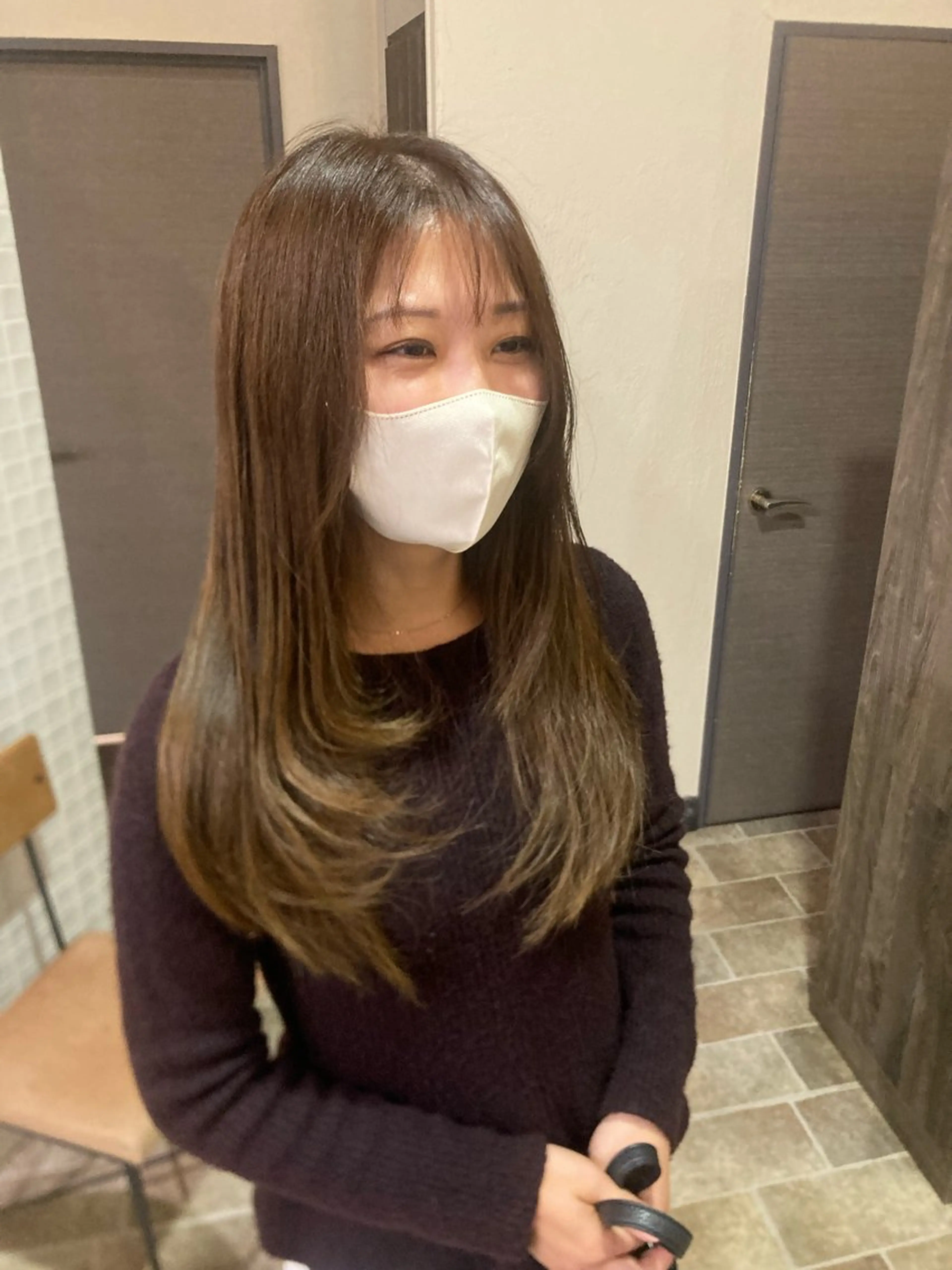 ロング レイヤーカット ロング 加藤 泰地のヘアスタイル