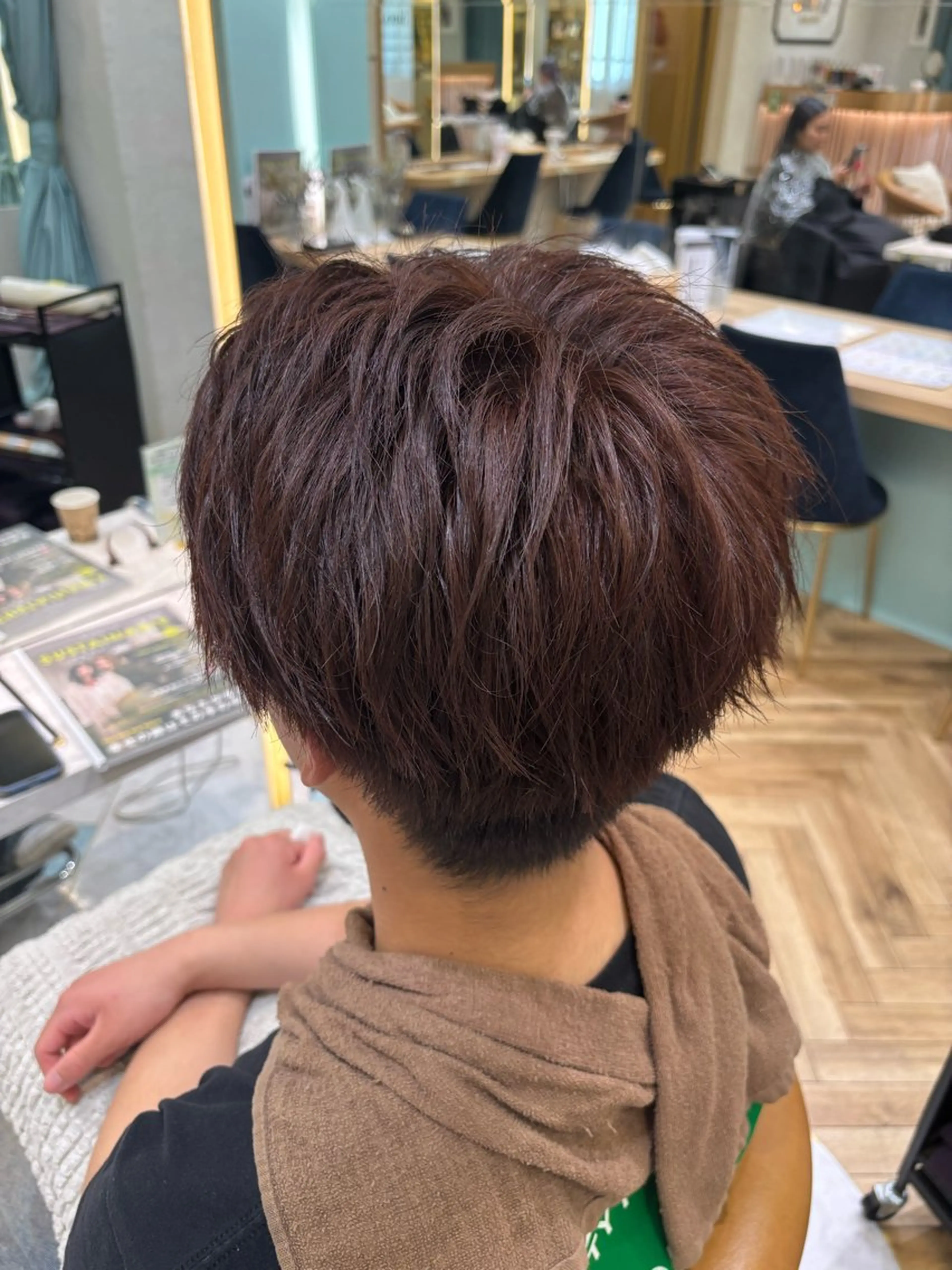 ショート カラー ブラウンカラー レッドカラー 韓国🇰🇷ヘア/艶 カラー/Shinのヘアスタイル