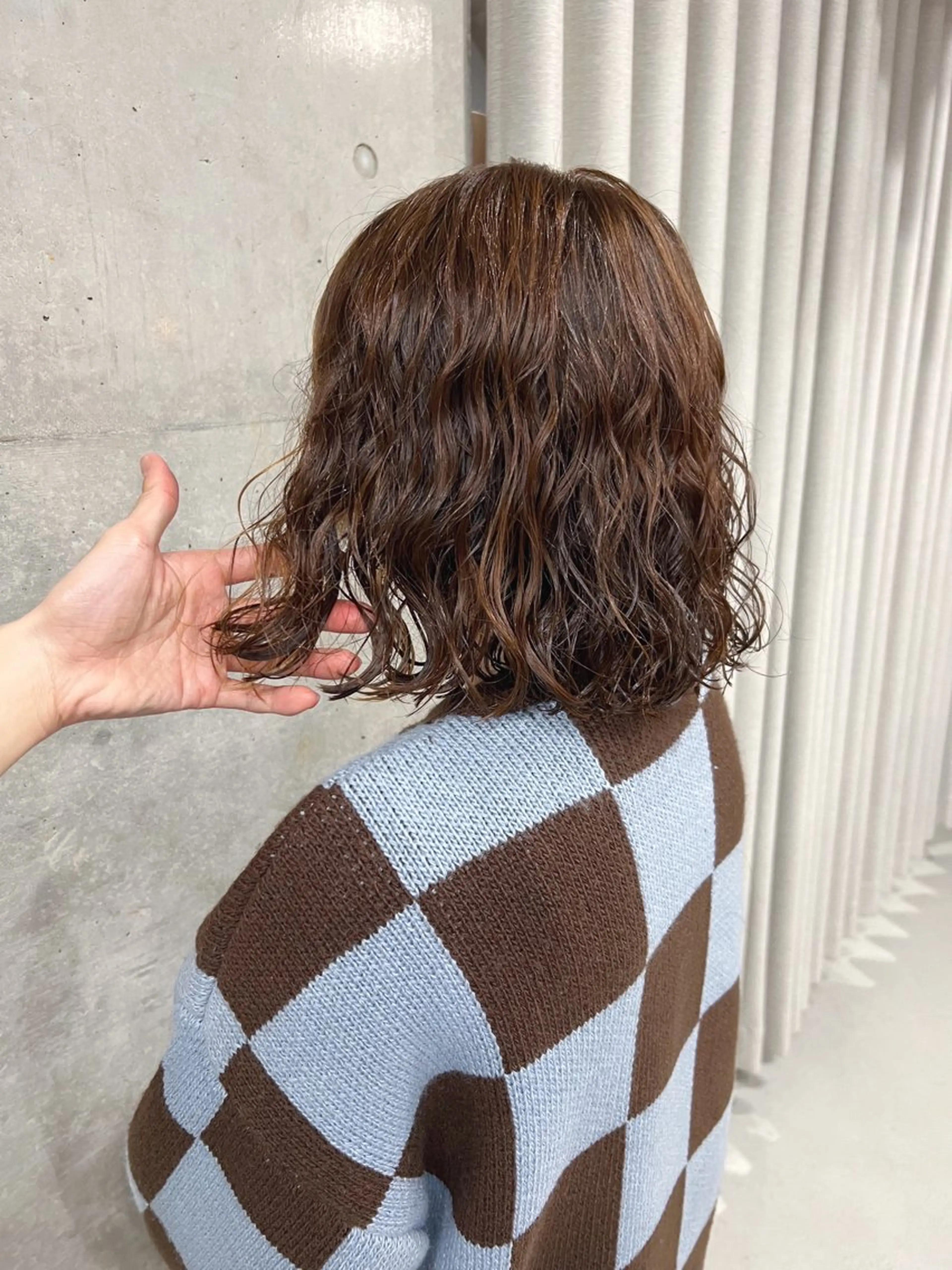 ショート パーマ ボブパーマコテ巻き風 パーマNo1深江秀平のヘアスタイル