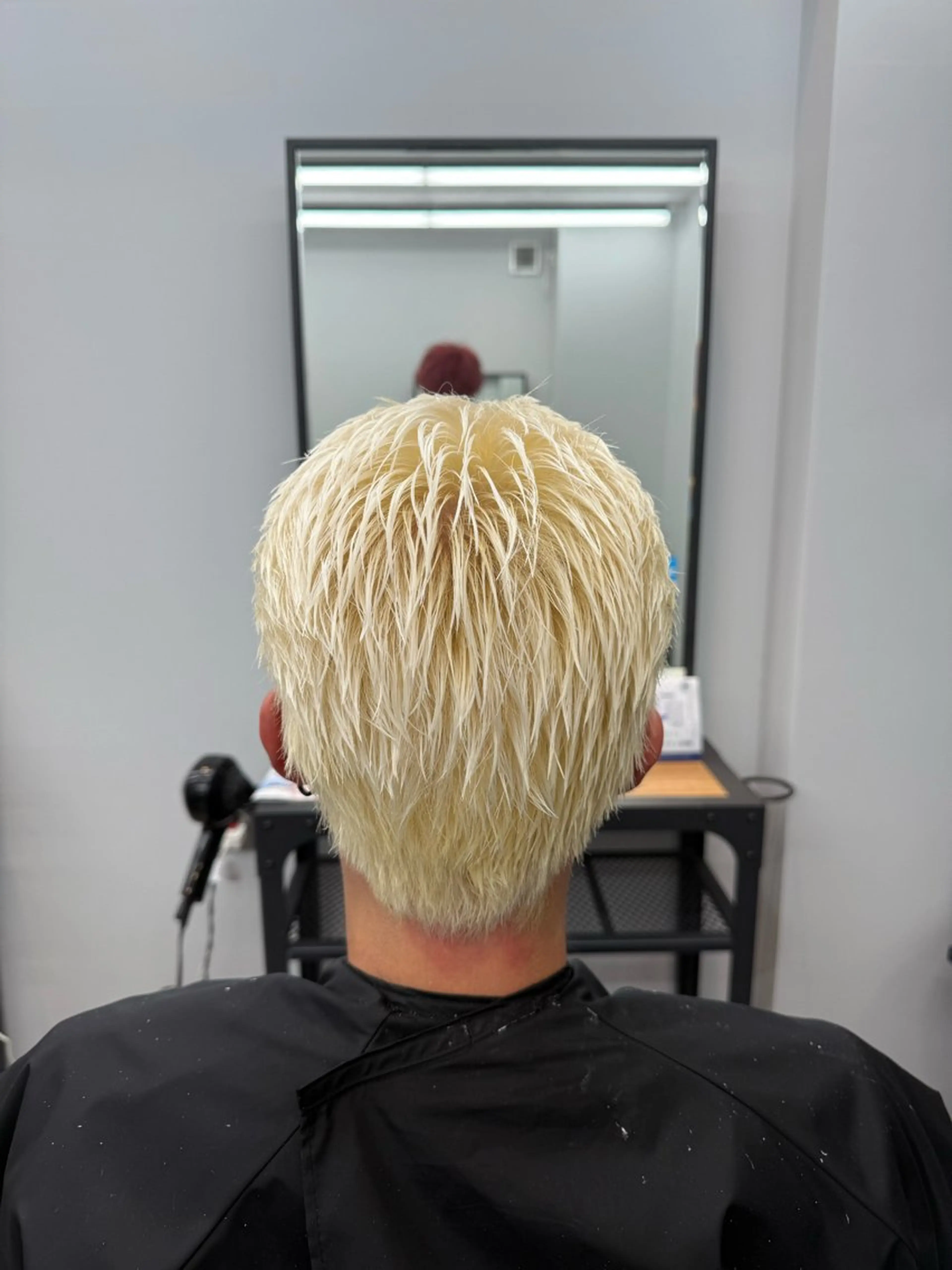 ショート メンズ オールバック メンズブリーチ 後藤 優斗のヘアスタイル