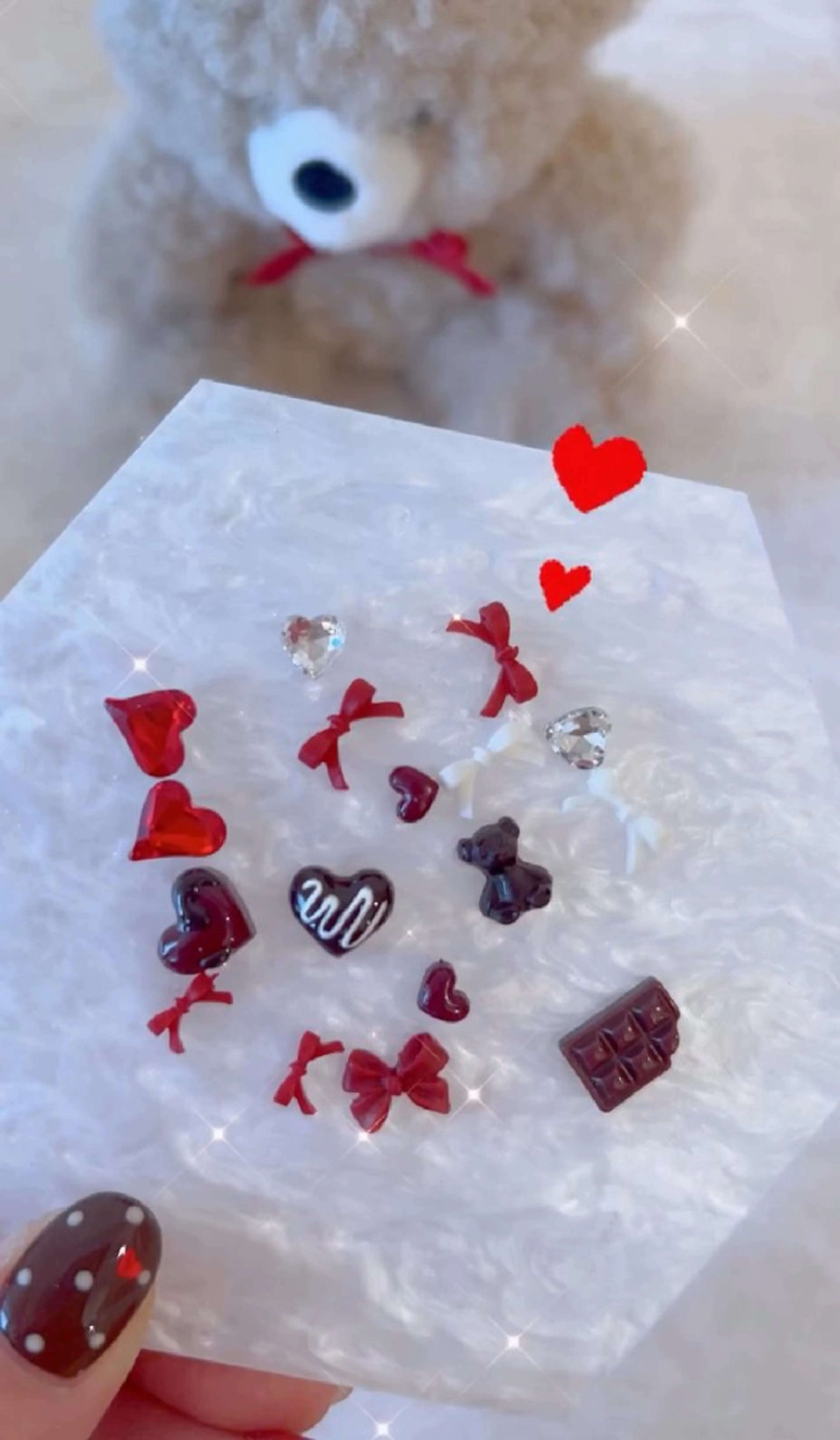 ネイル 長さ出し ジェルネイル パラジェル I LOVE ME  NAIL.｡.:*♡のネイルデザイン