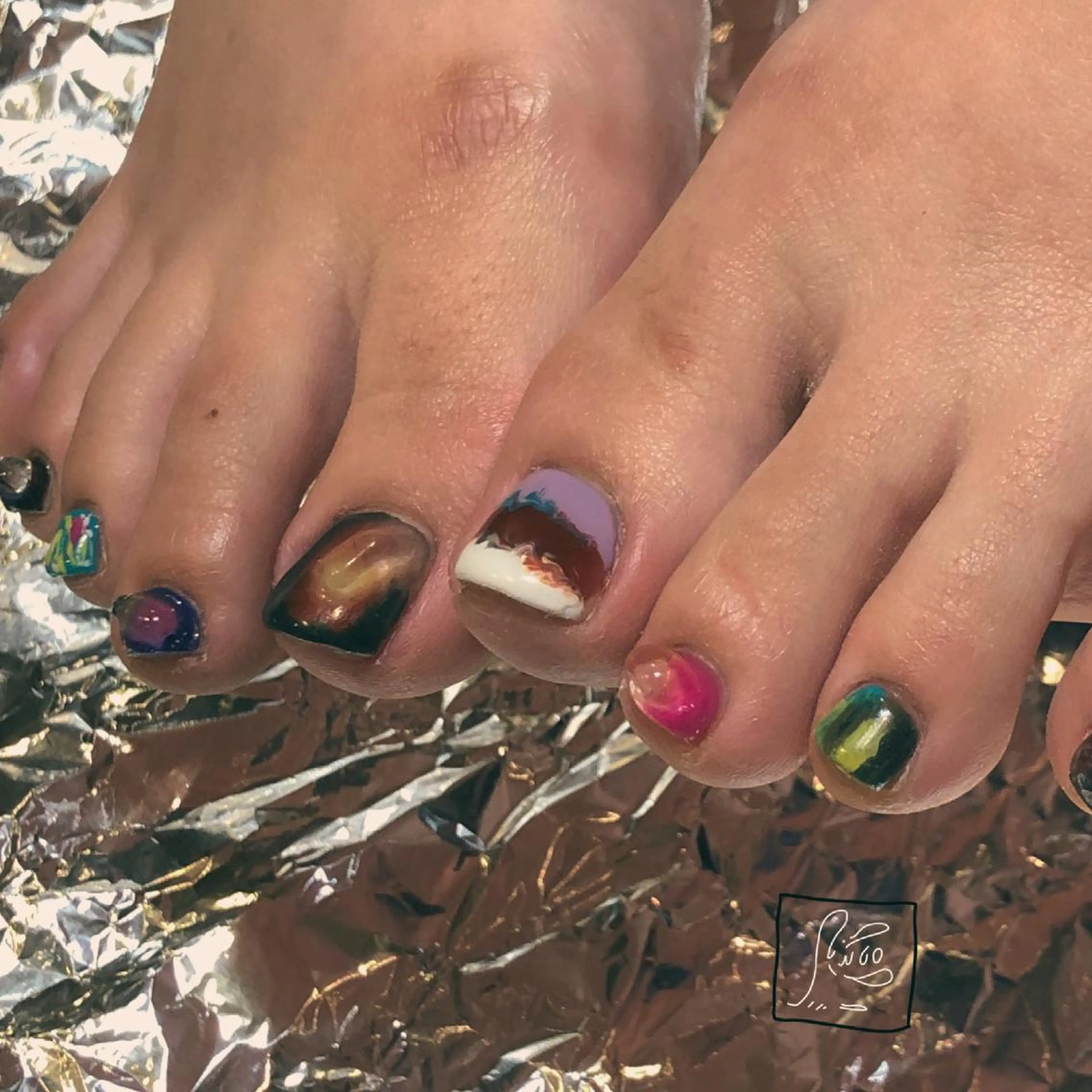 ネイル アートネイル クリアネイル ニュアンスネイル ワンカラーネイル フットネイル chik所属・hamaguchi licoのネイルデザイン