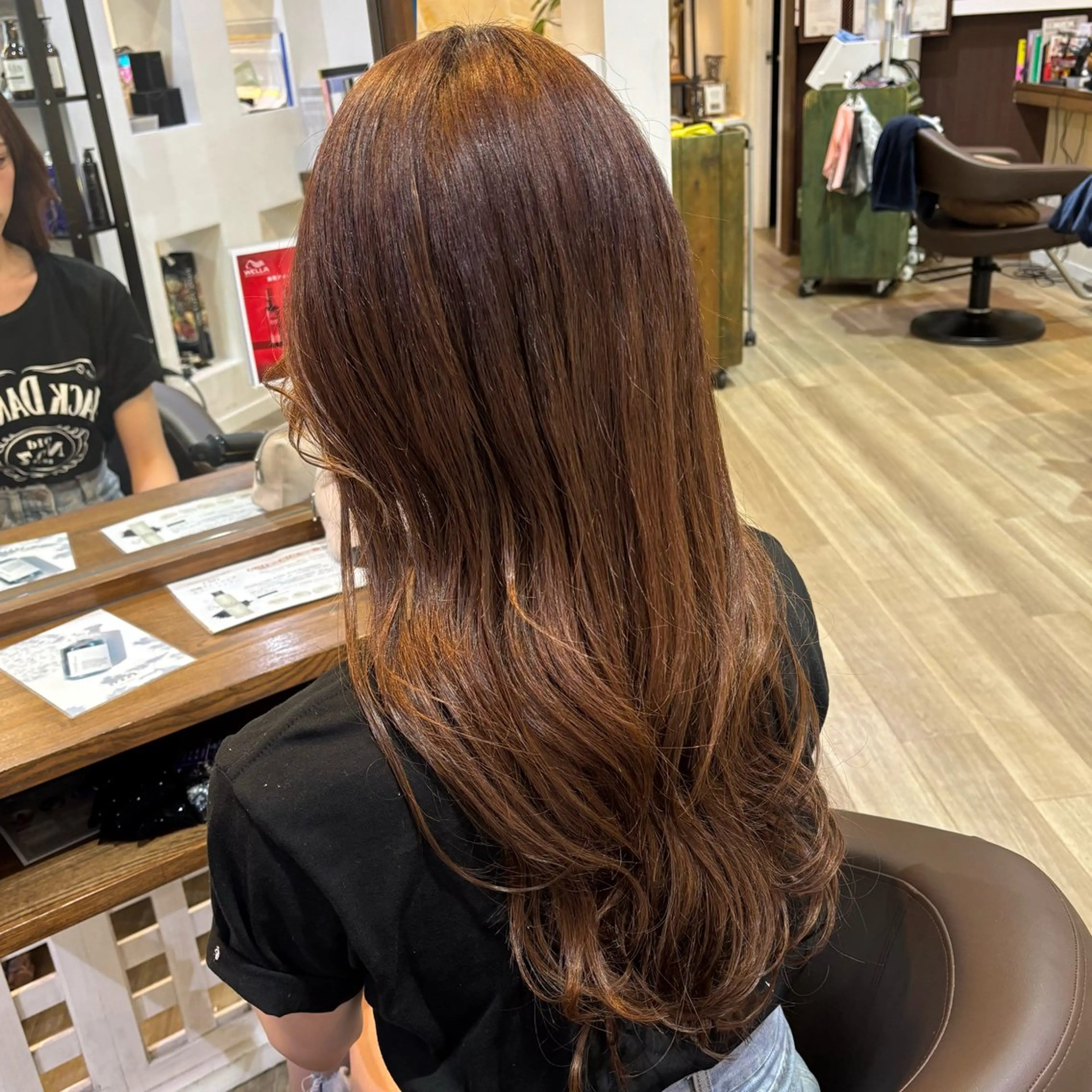 ロング シールエクステ エクステ エクステ 🎀ハイトーン/ 艶カラー/夕月🎀のヘアスタイル