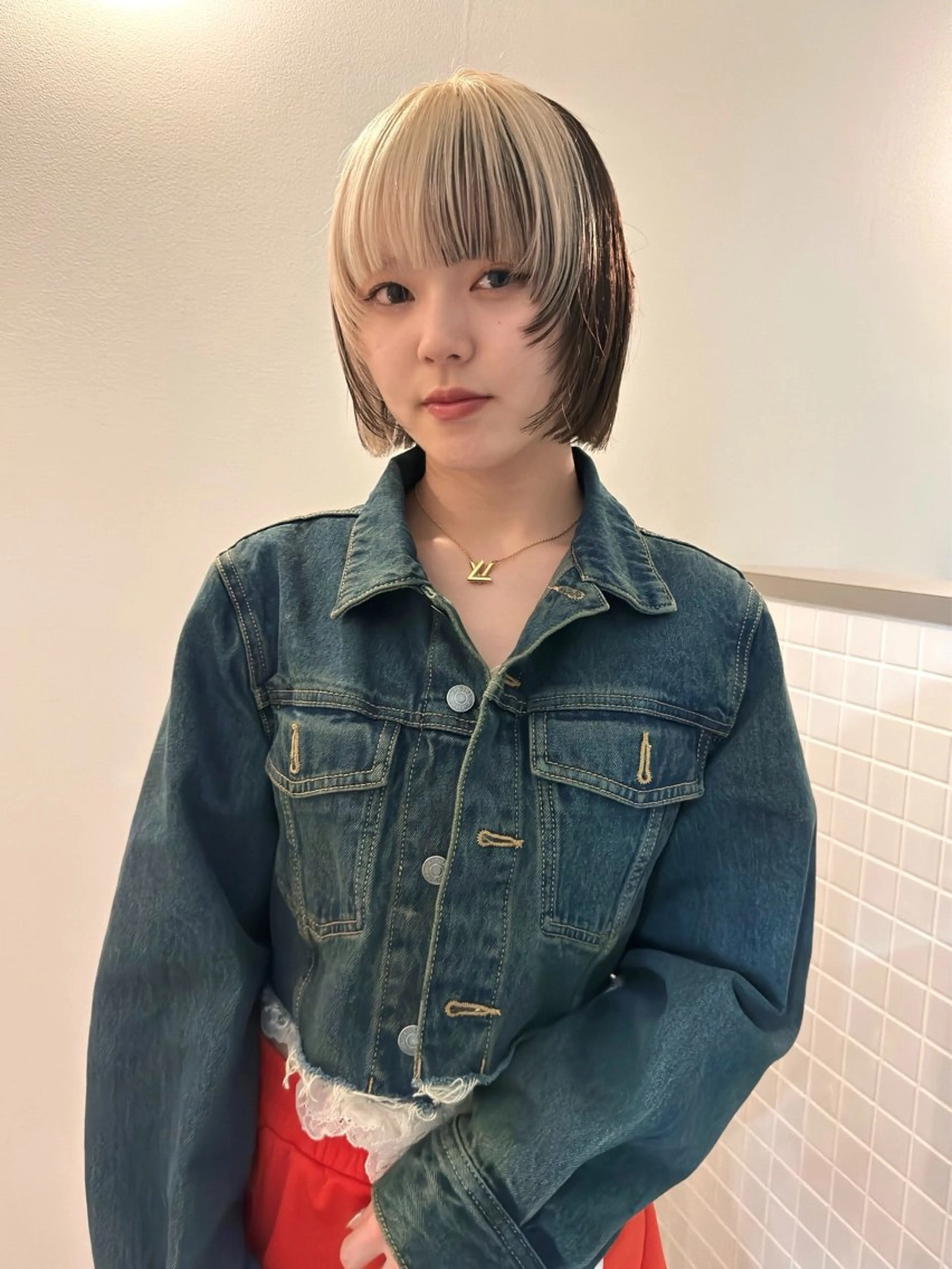 ショート カラー ブロンド ブラウンカラー デザインカラー ハイトーンカラー 似合わせカット カット ヘアカラー トリートメント デザイン/ブリーチ Kaito🐩/栄のヘアスタイル