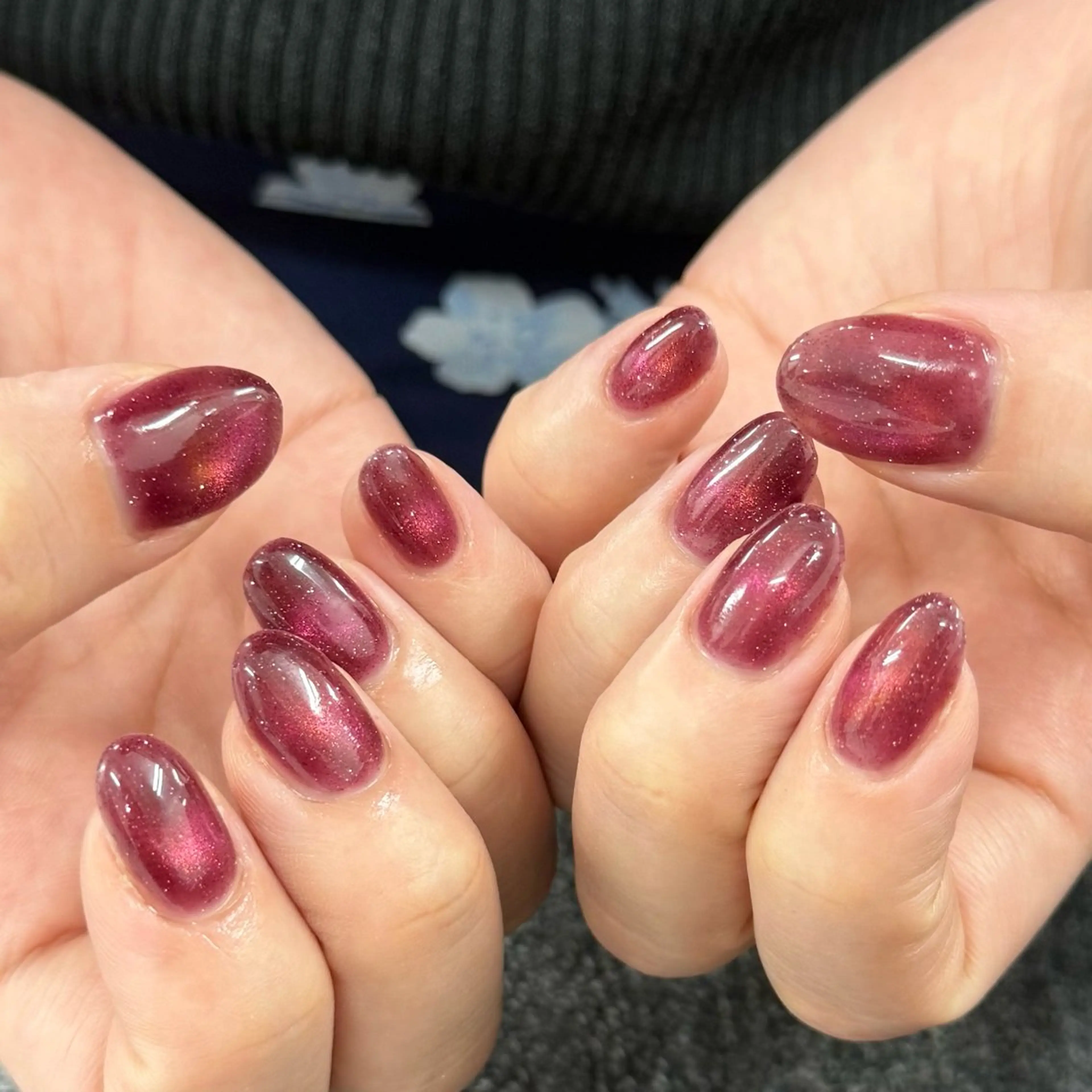 ネイル マグネットネイル ビー玉ネイル ハンドネイル Bianca北浦和 芝田のネイルデザイン