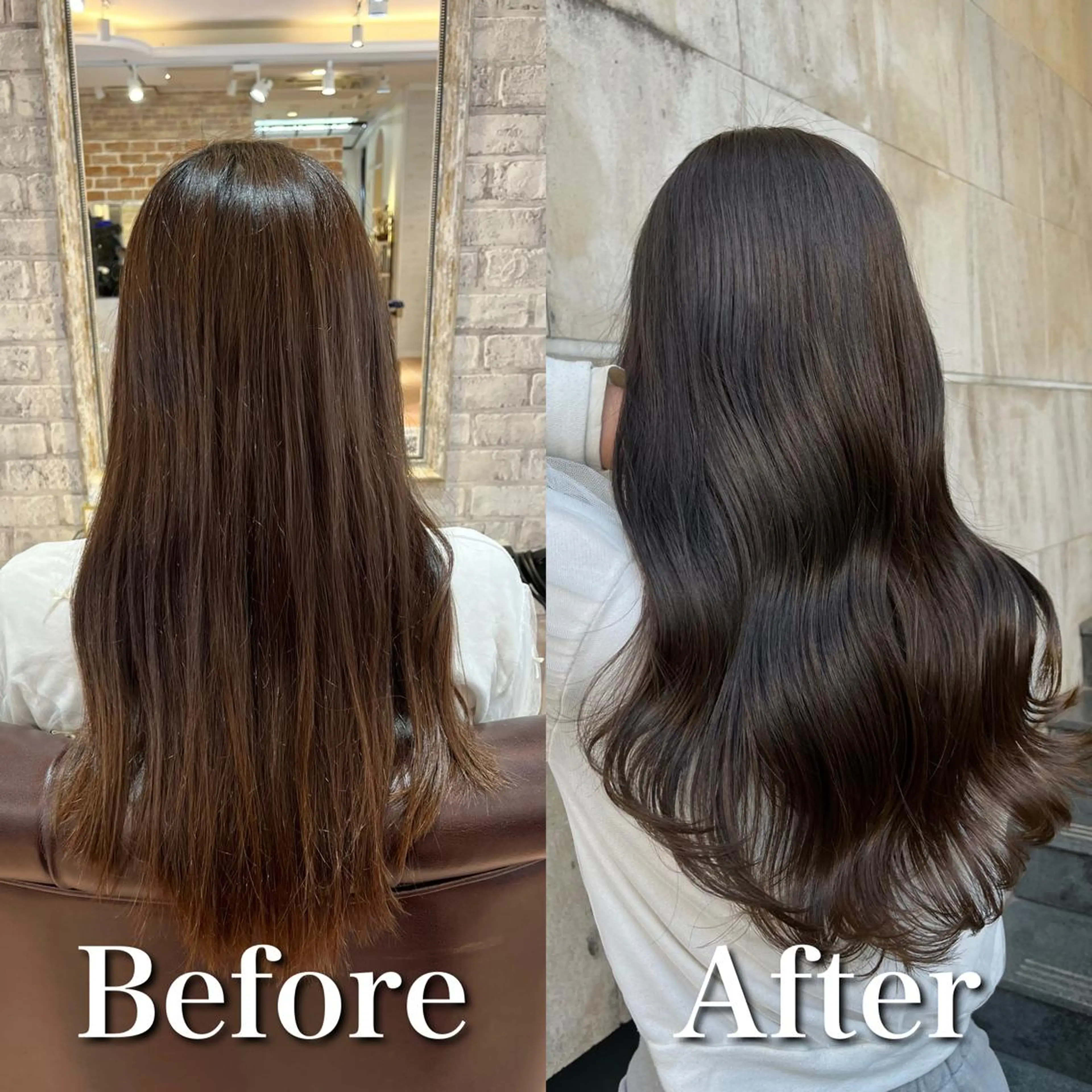 ロング カラー ブリーチ ダブルカラー ハイライトカラー ブリーチなしカラー ハイライト カット ヘアカラー トリートメント ブリーチなし✨艶髪 カラー𓃲YAGIのヘアスタイル