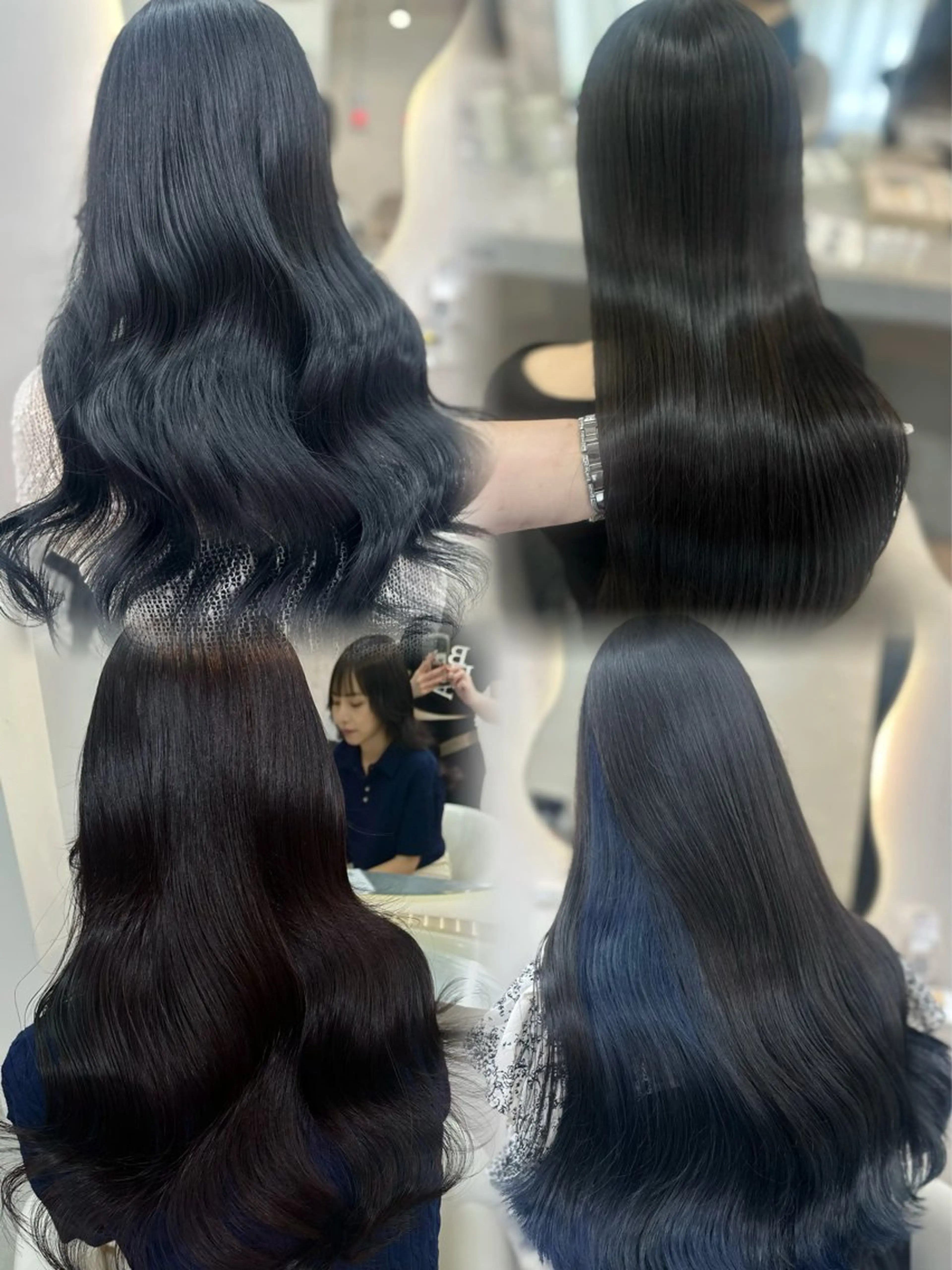 セミロング カラー ヘアアレンジ ヘアカラー 🖤kana/艶髪/ 韓国風カラー🖤のヘアスタイル