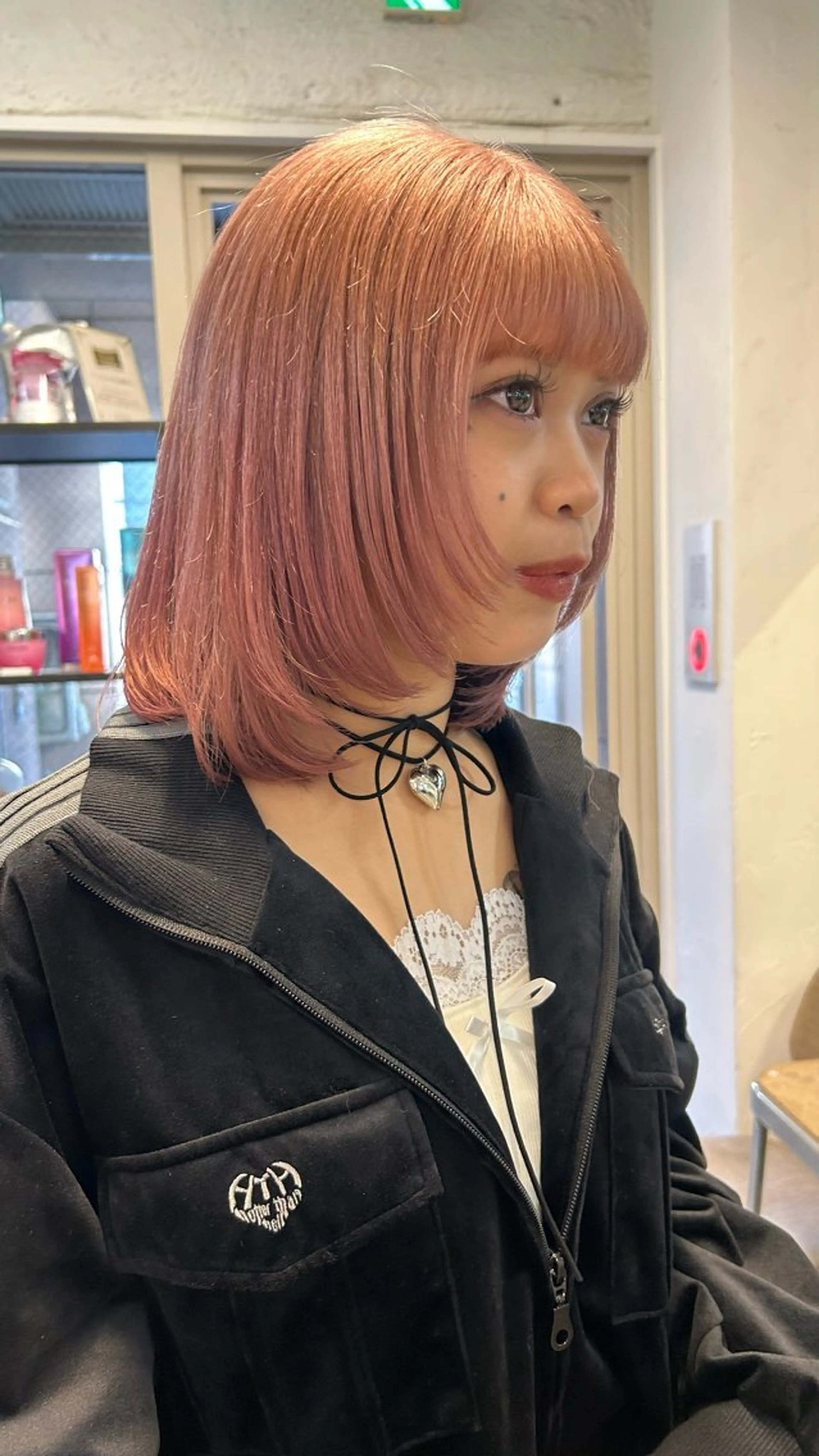 ミディアム カラー ヘアカラー トリートメント じゅわっと暖色カラー 🍊Moemiのヘアスタイル