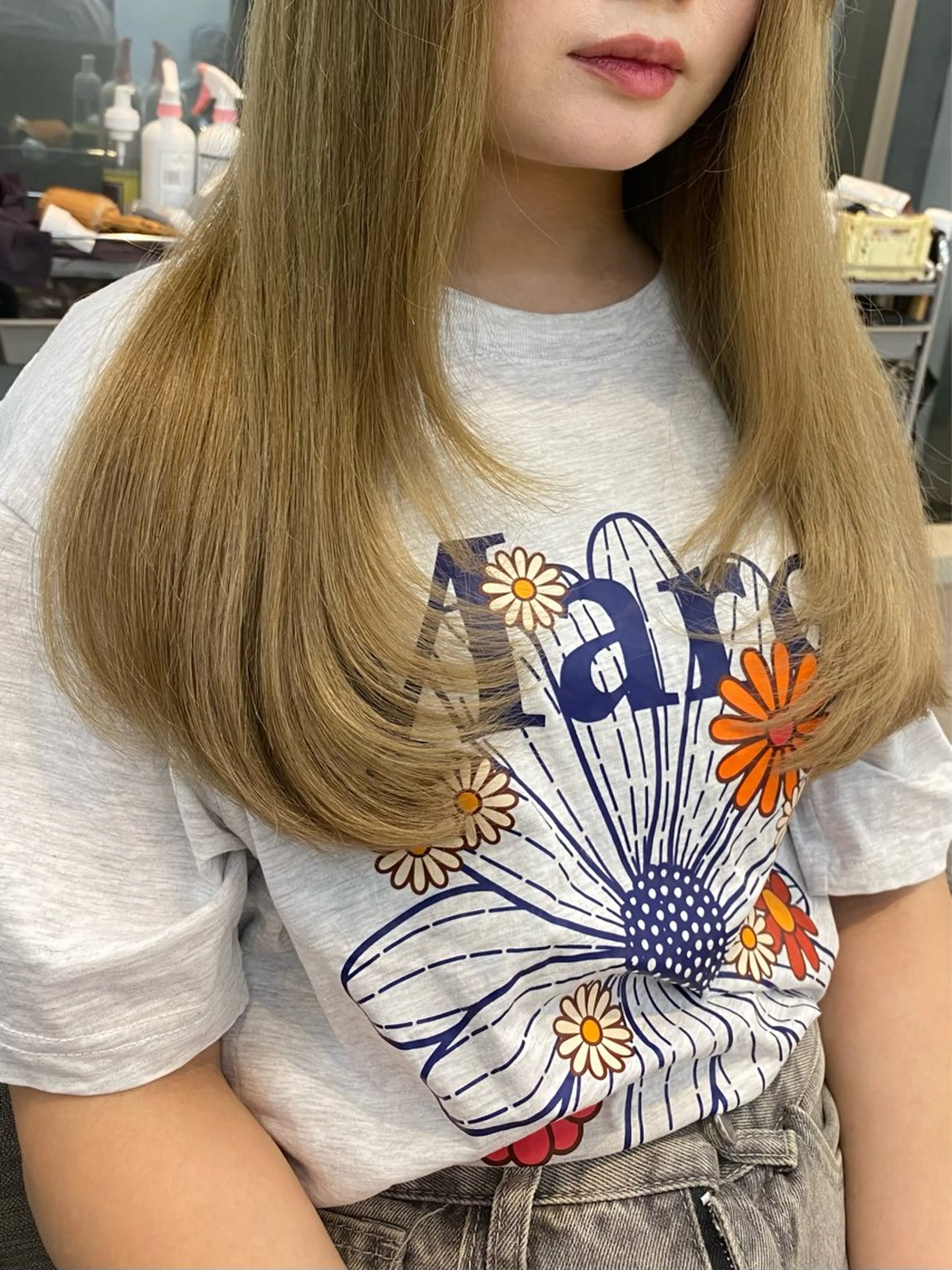 ロング カット nok所属・レイヤー/ベージュ/ どますず🌺のヘアスタイル