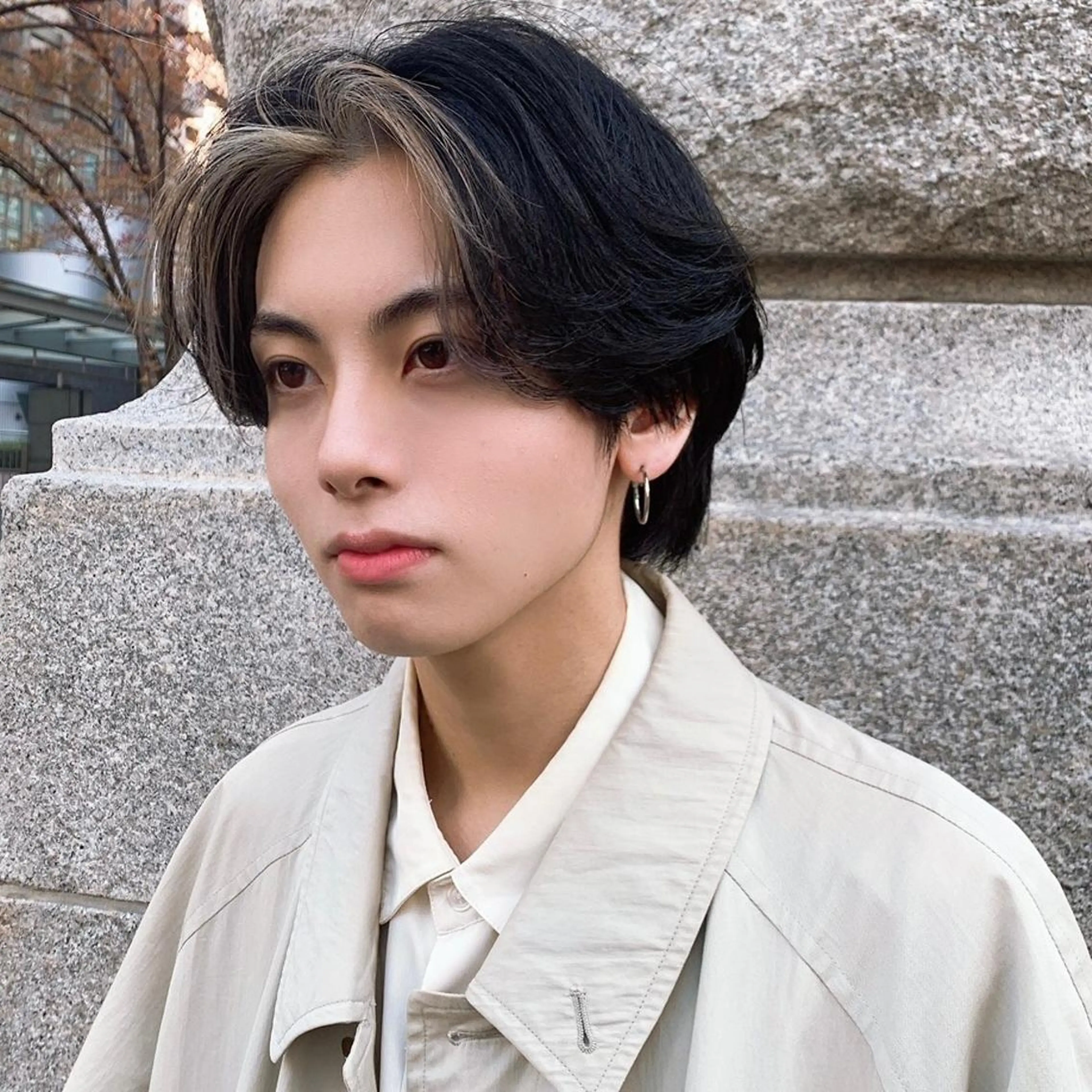 ショート カラー メンズ カット CLUTCH天王寺 西藤遥河のヘアスタイル