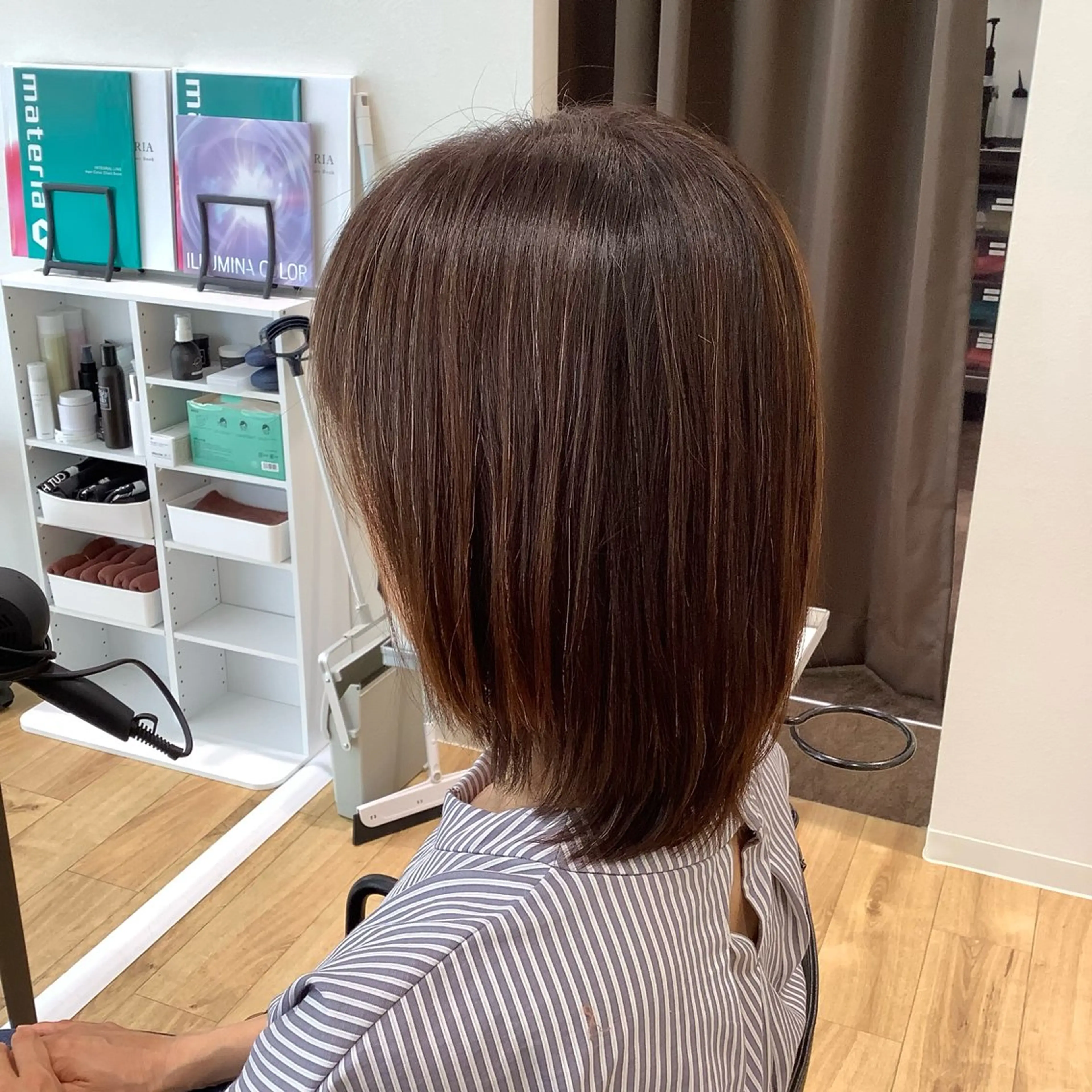 ミディアム カラー パーマ カット ヘアカラー エイジングケア特化 美容師✂️山崎竜二のヘアスタイル