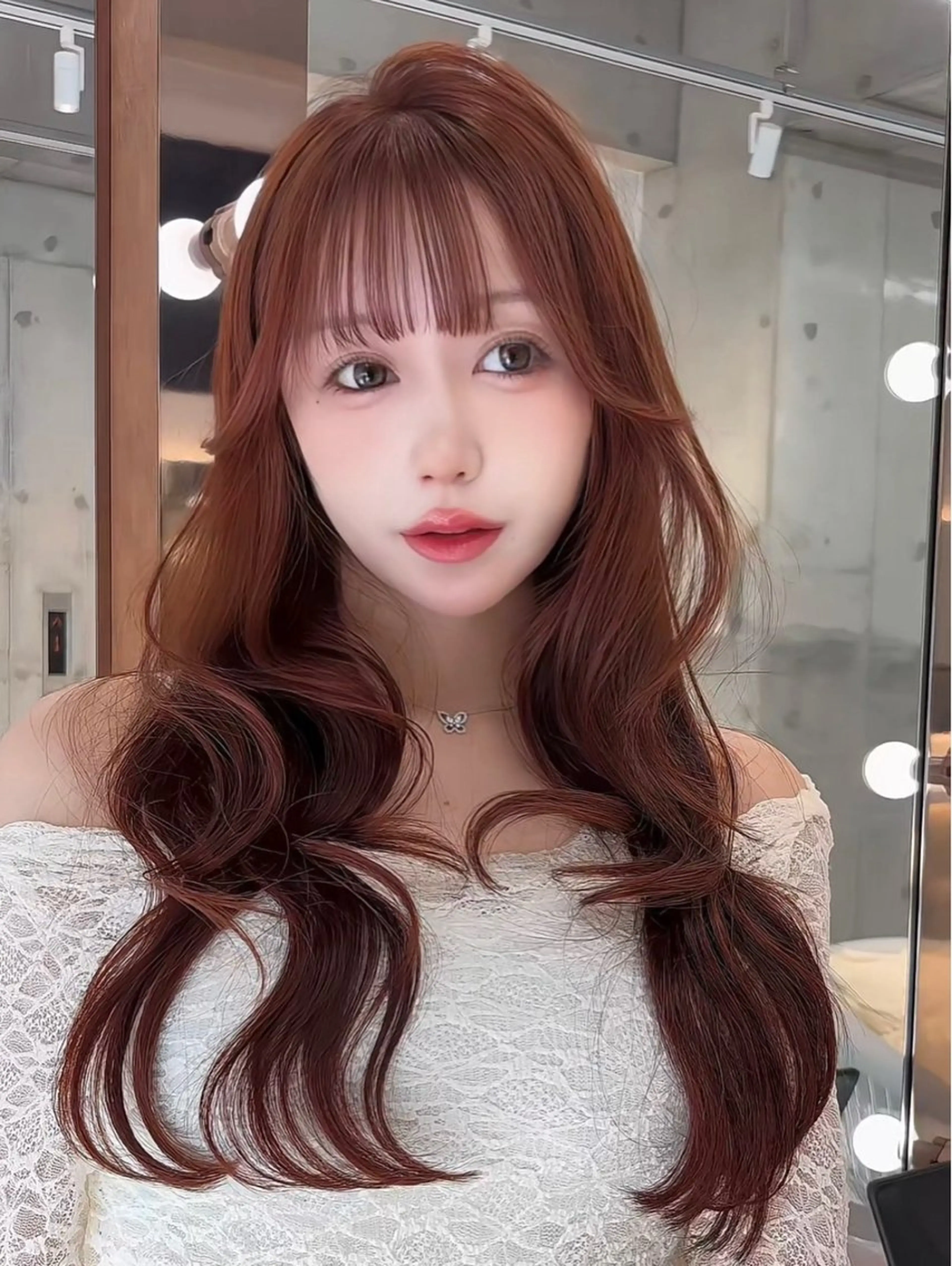 セミロング カラー ベージュカラー レイヤーカット 縮毛矯正 カット ヘアカラー 【美髪矯正) 吉村　清志のヘアスタイル