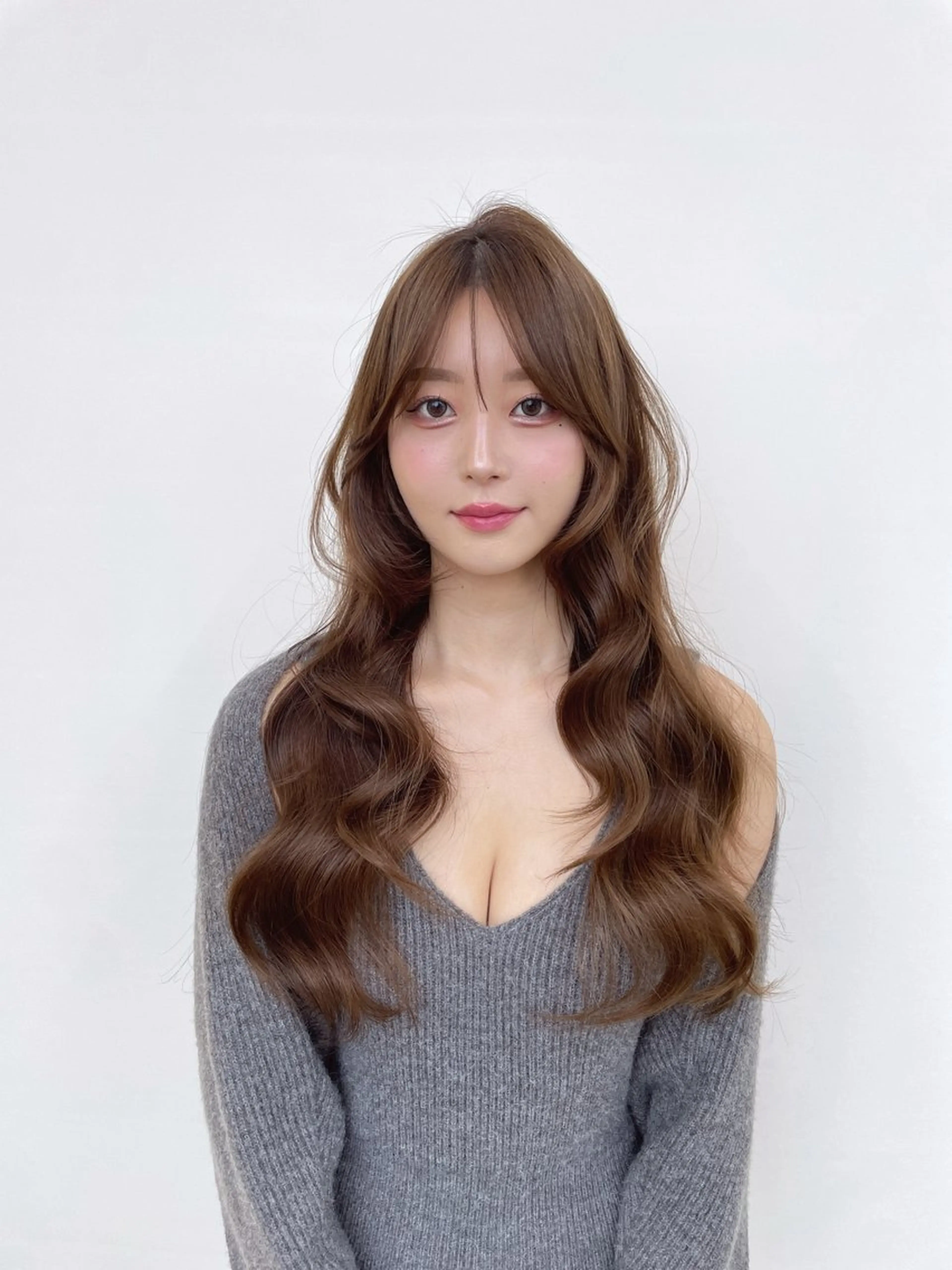 セミロング カット ヘアカラー トリートメント 顔周り/透明感カラー /韓国ヘア/TAKUのヘアスタイル